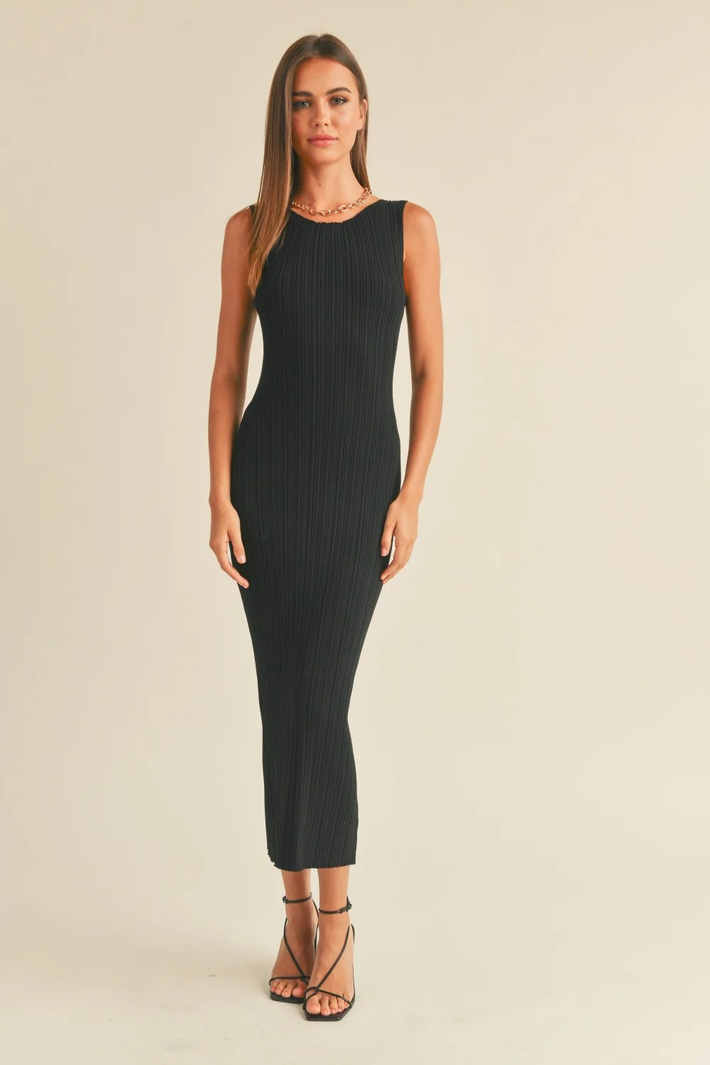 Caitlyn Long Ribbed Dress - Image 6