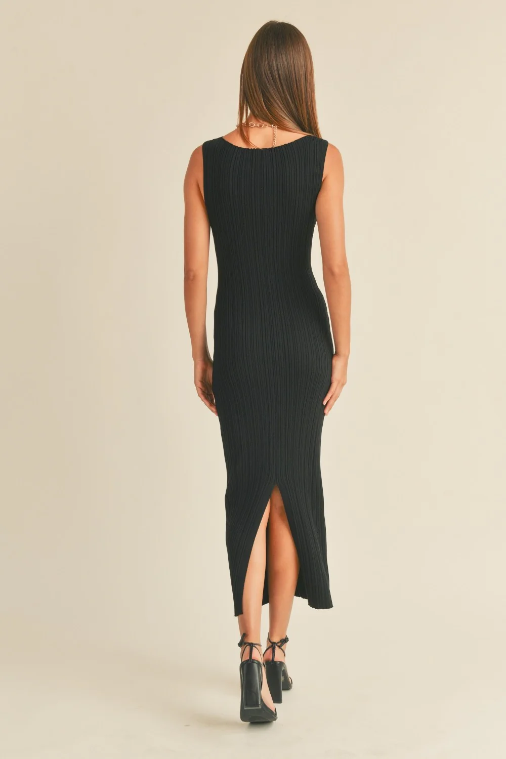 Caitlyn Long Ribbed Dress - Image 8