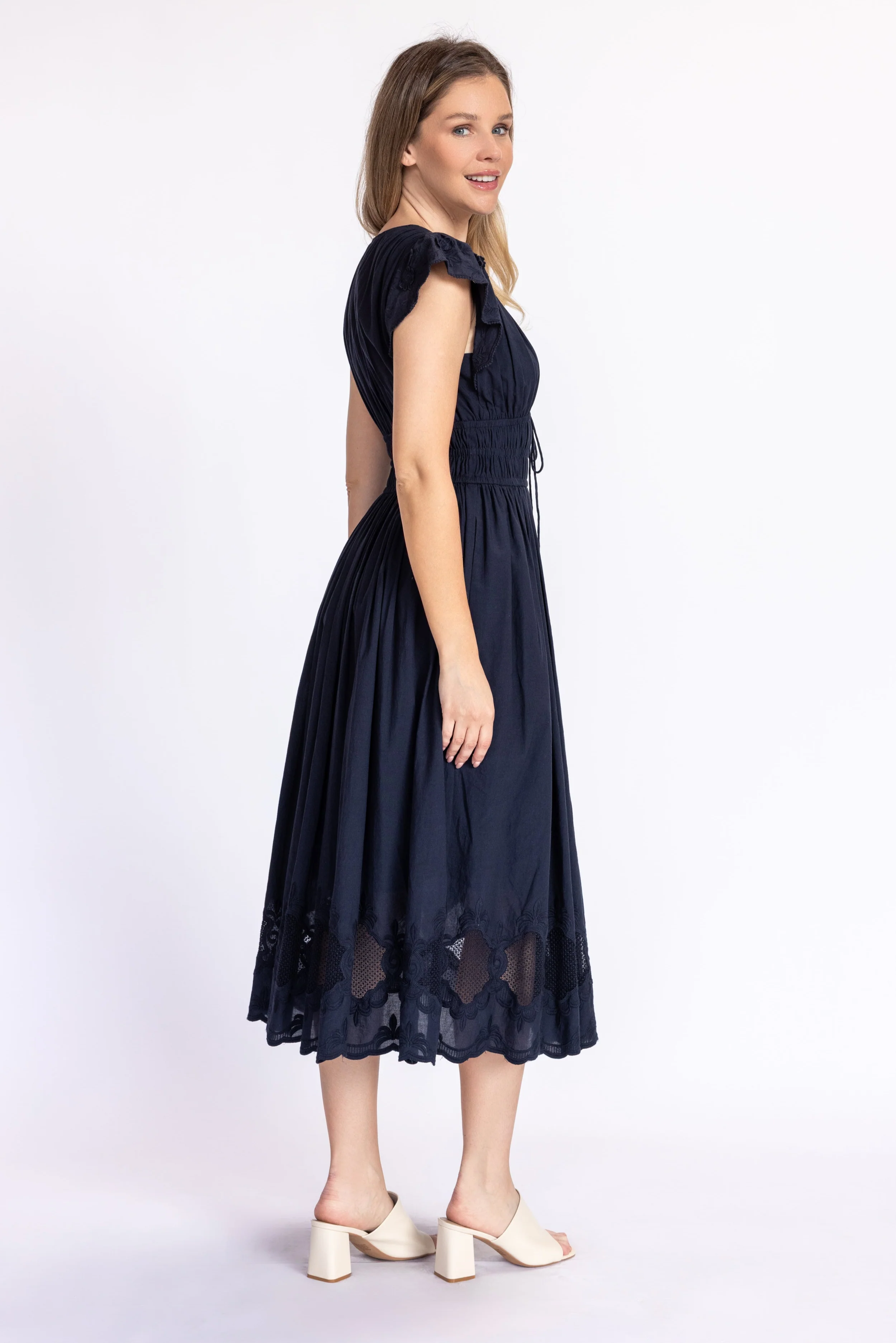 Embroidered Midi Dress - Image 3