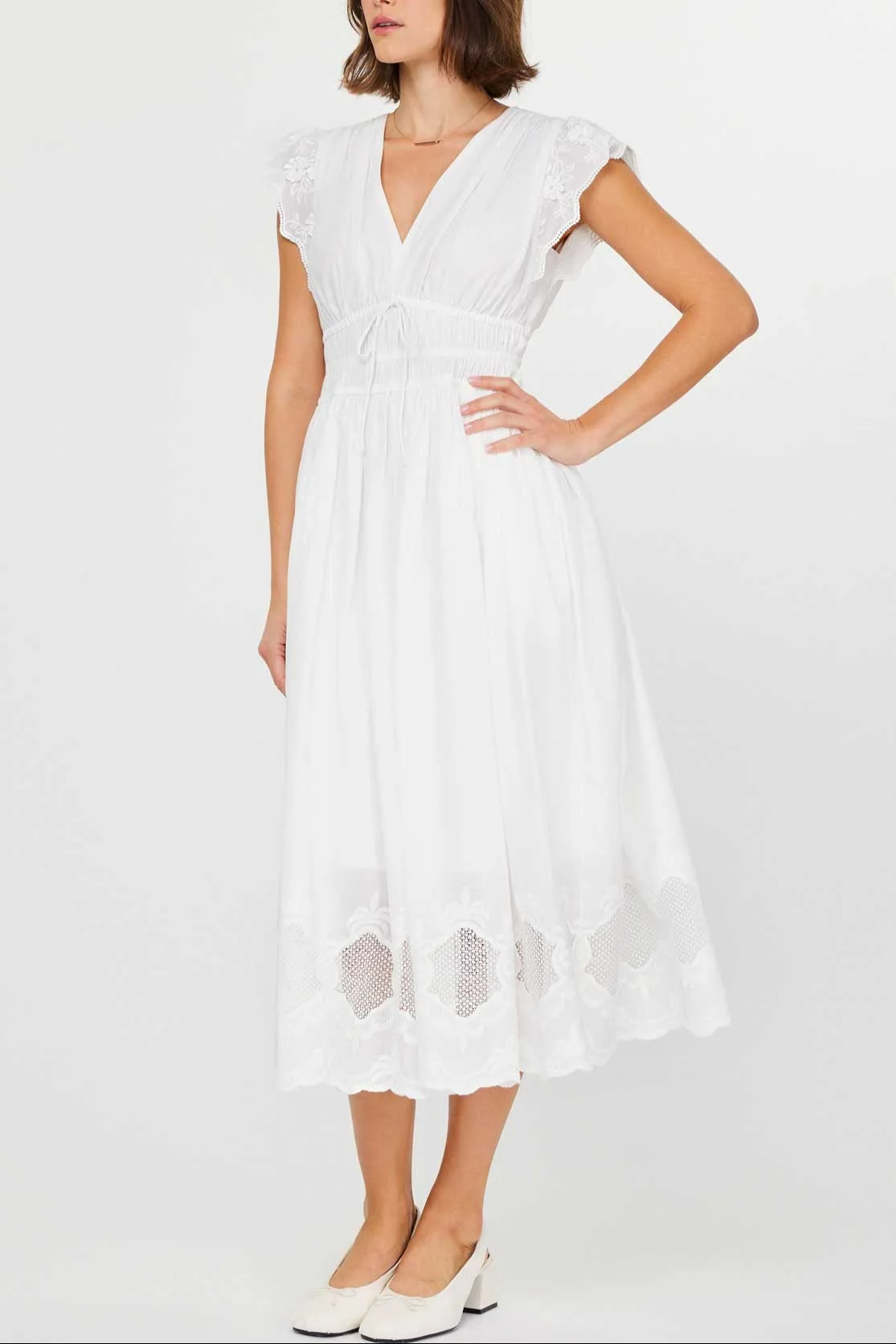 Embroidered Midi Dress - Image 5