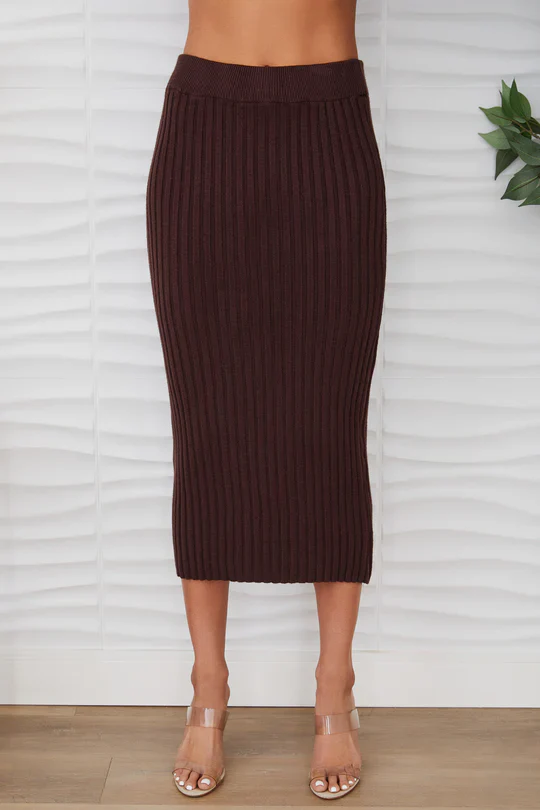 Kezia Ribbed Knit Skirt - Image 8