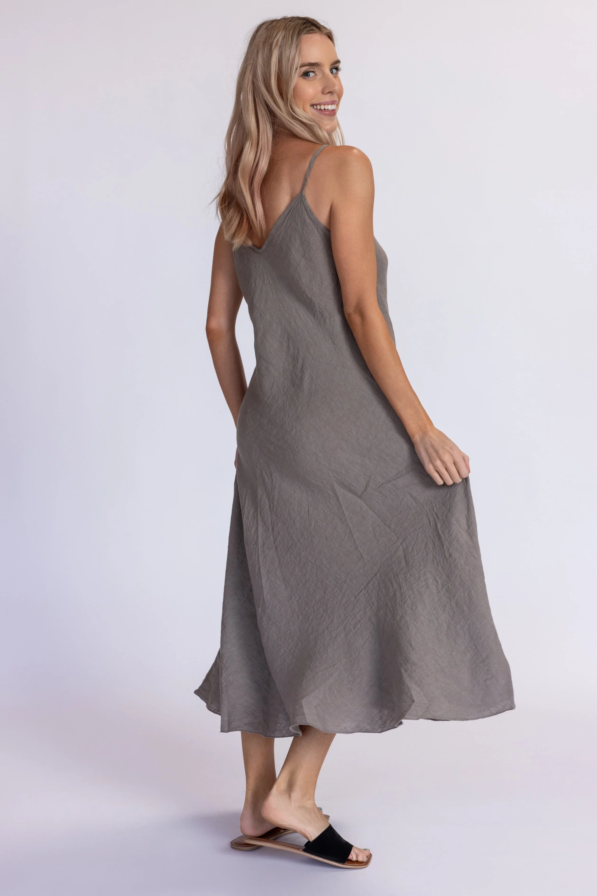 Linen Slip Dress - Image 15