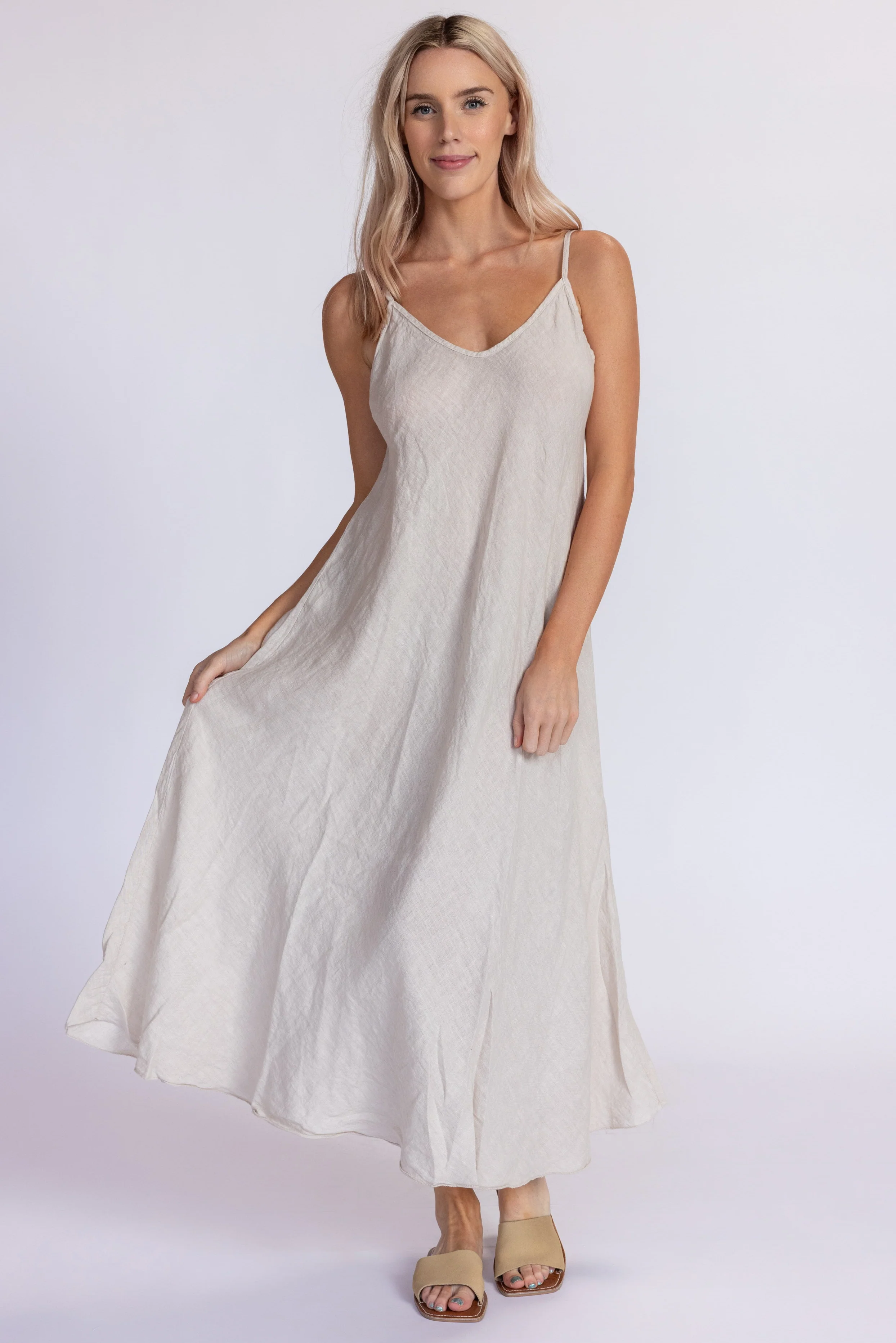 Linen Slip Dress - Image 18