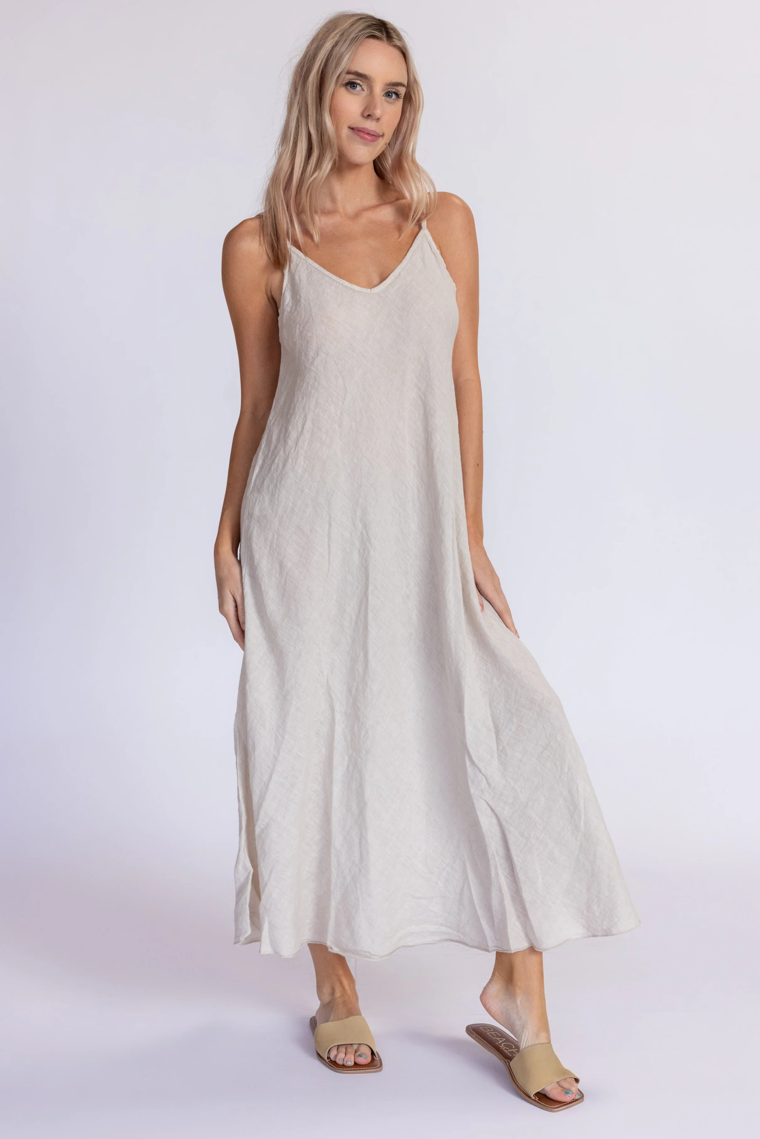 Linen Slip Dress - Image 19