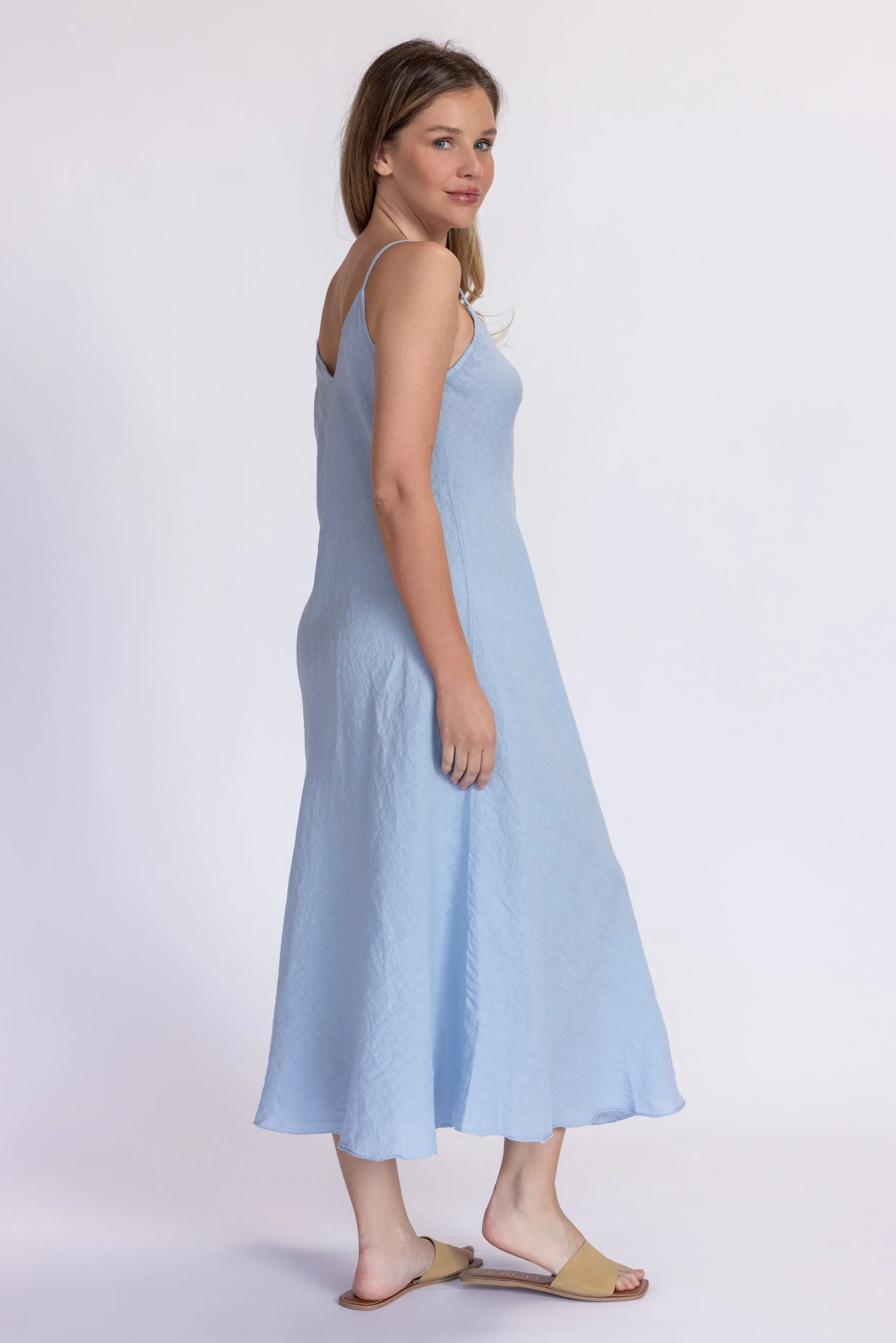 Linen Slip Dress - Image 9