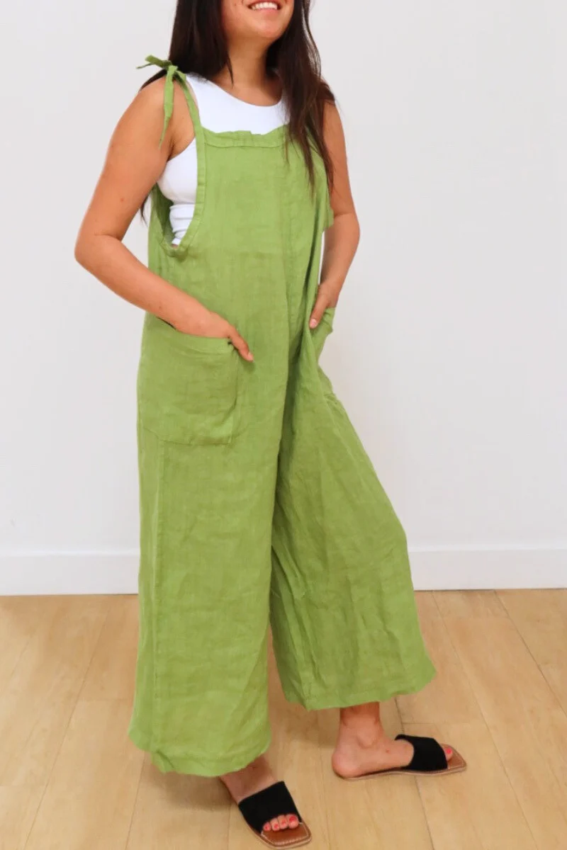 Italia Linen Jumpsuit - Image 38