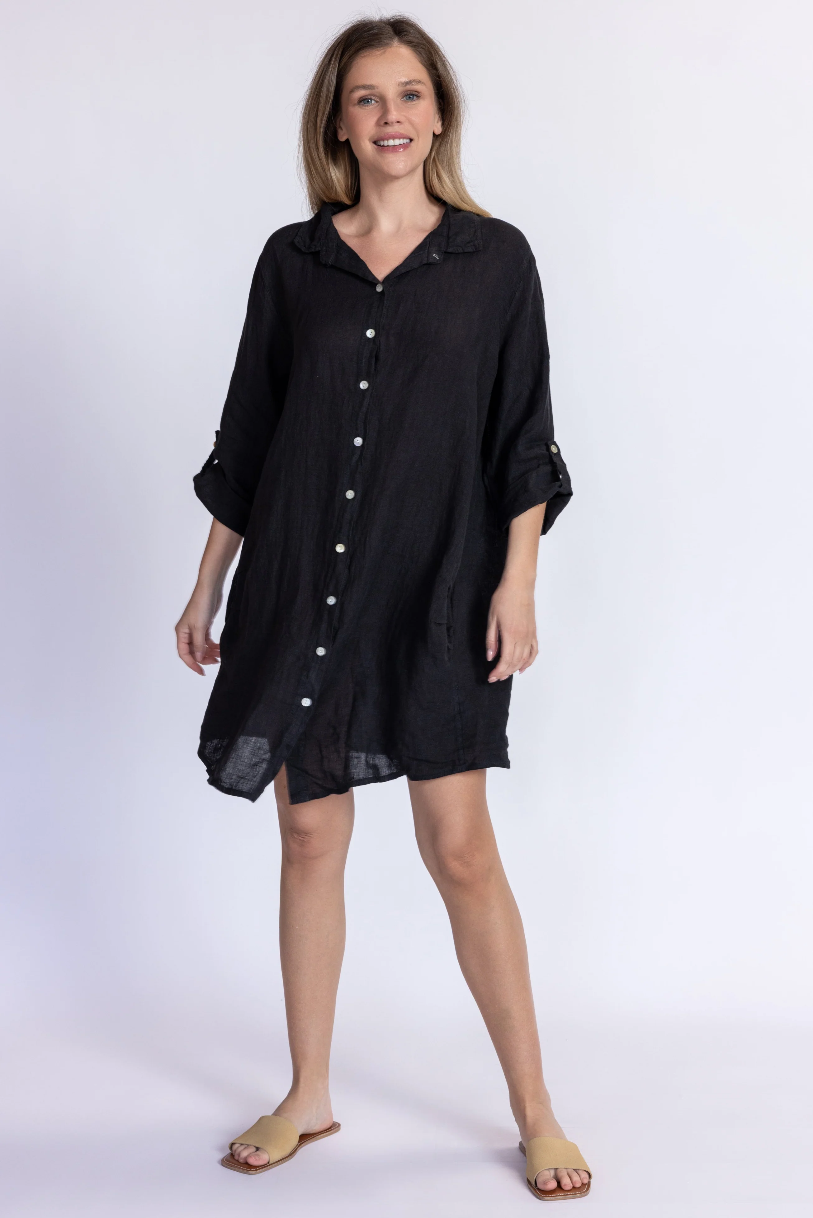 Linen Tunic Dress - Image 4