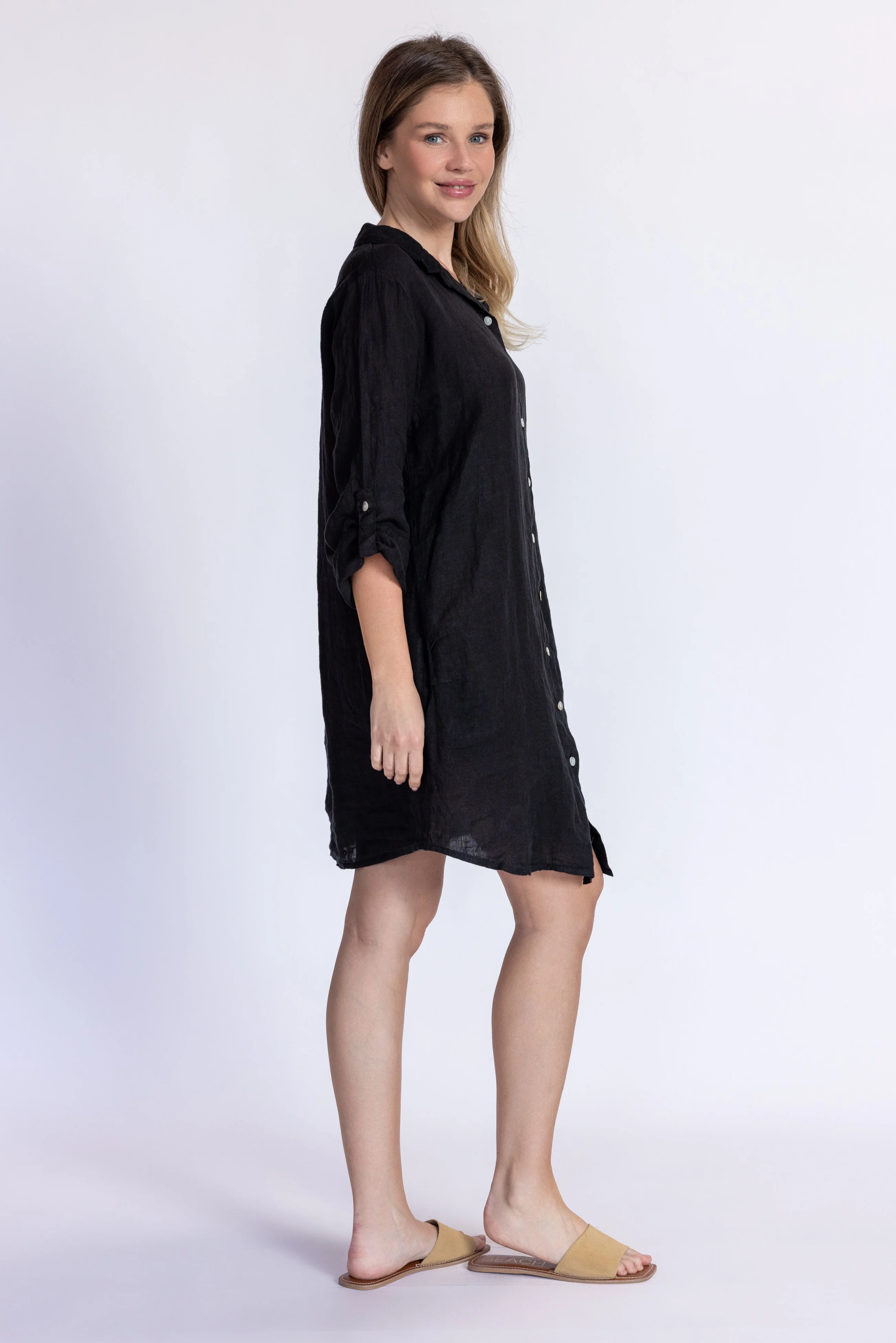 Linen Tunic Dress - Image 7