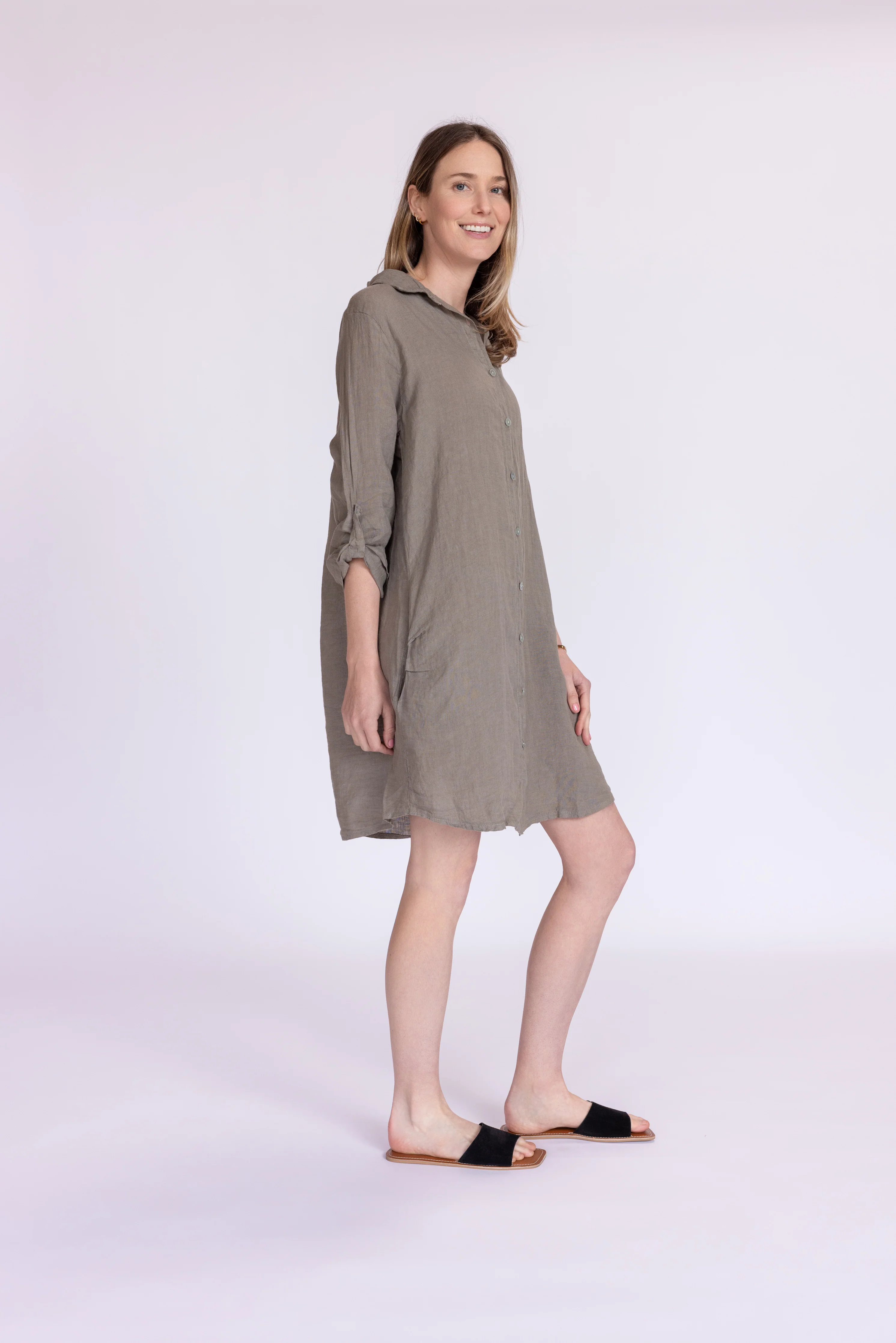 Linen Tunic Dress - Image 9