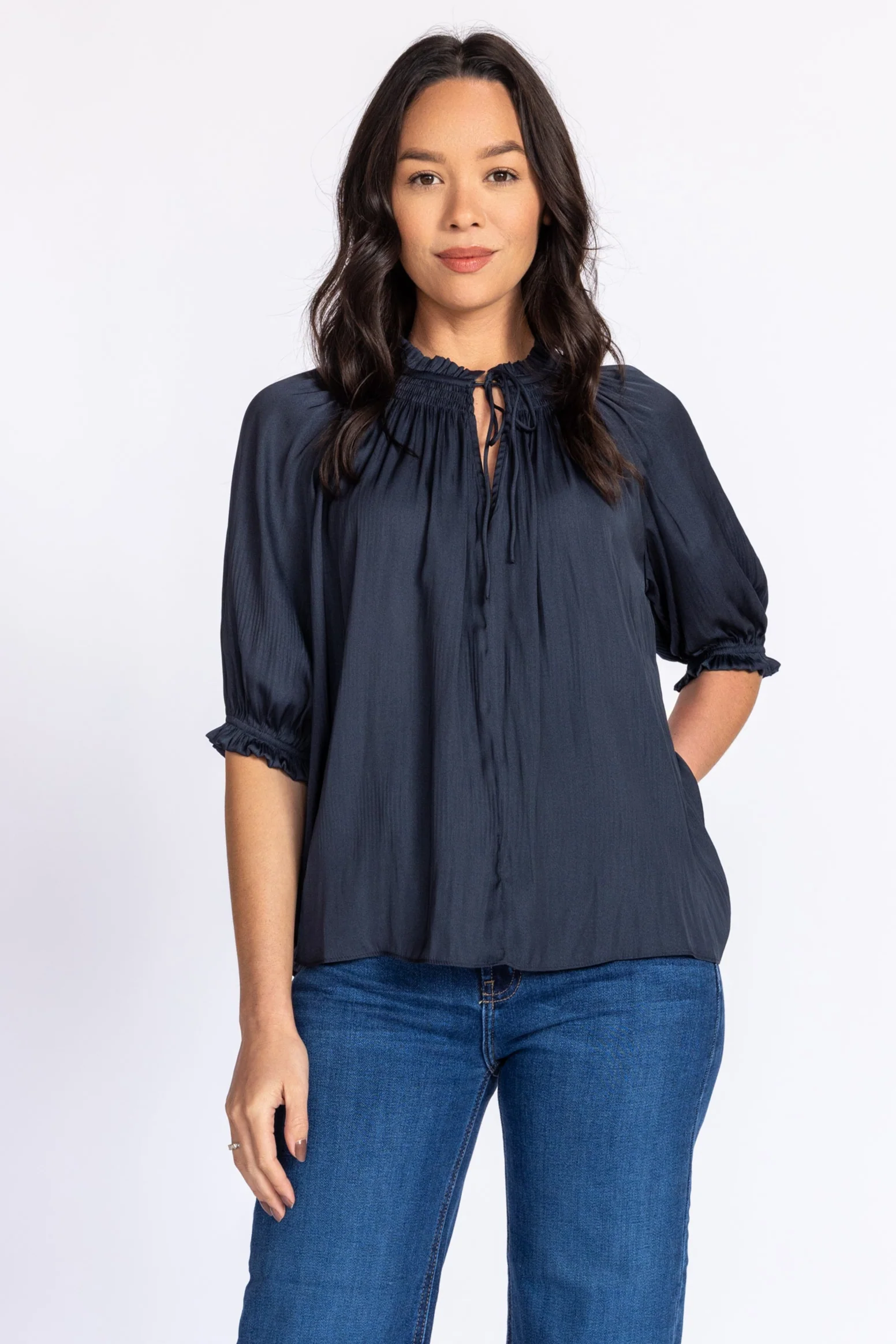 Silky Quarter Sleeve Top - Image 6