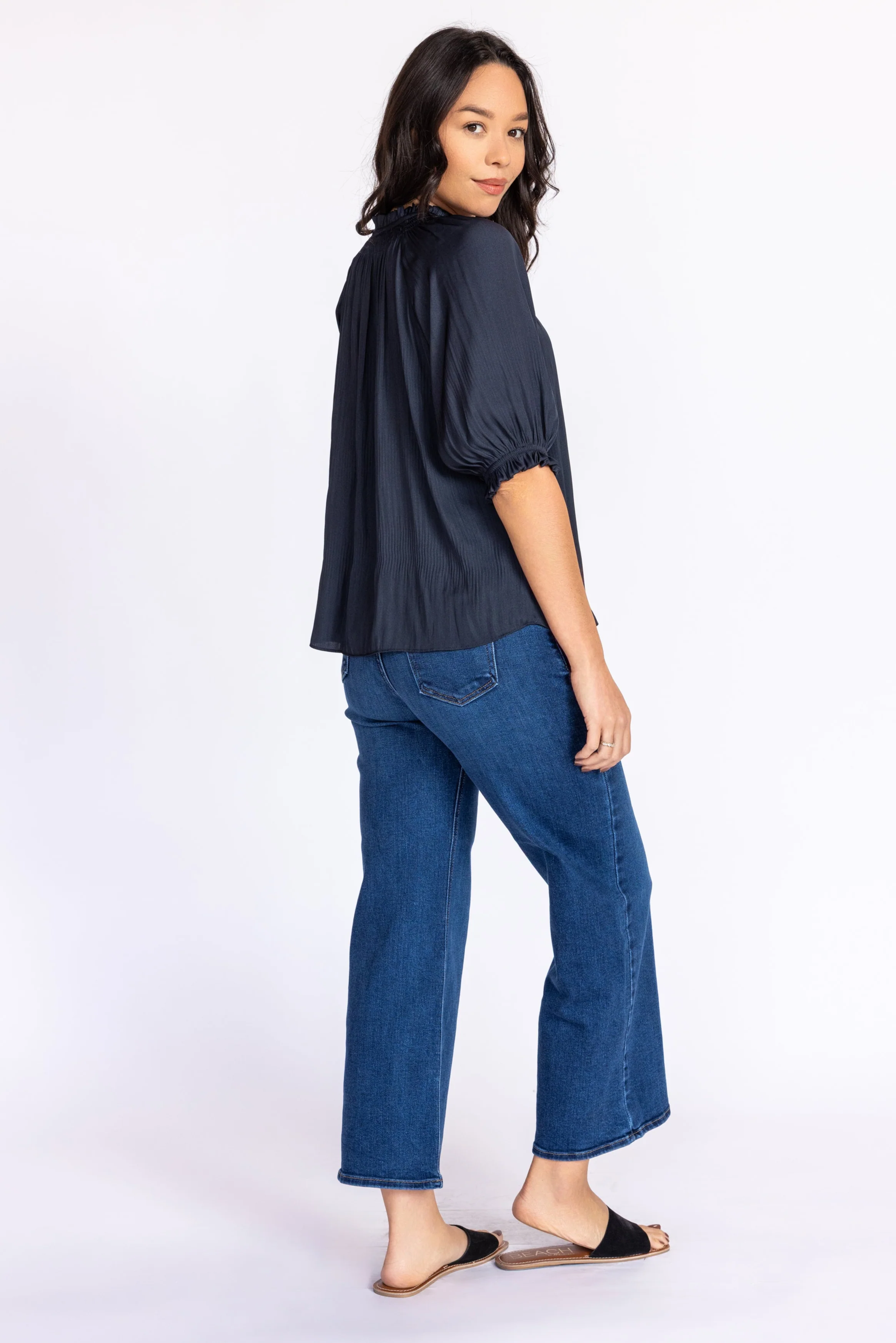 Silky Quarter Sleeve Top - Image 7