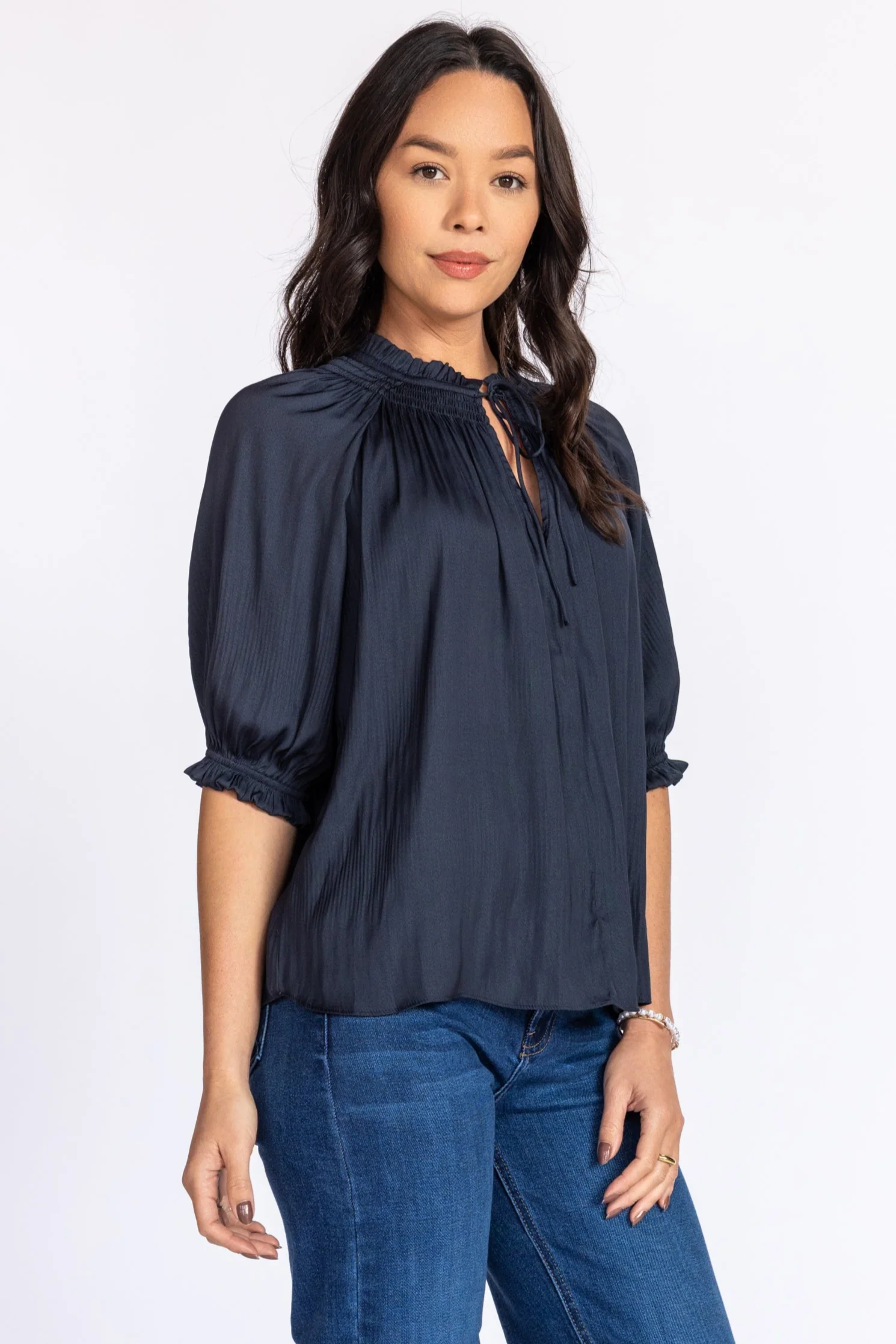 Silky Quarter Sleeve Top - Image 8