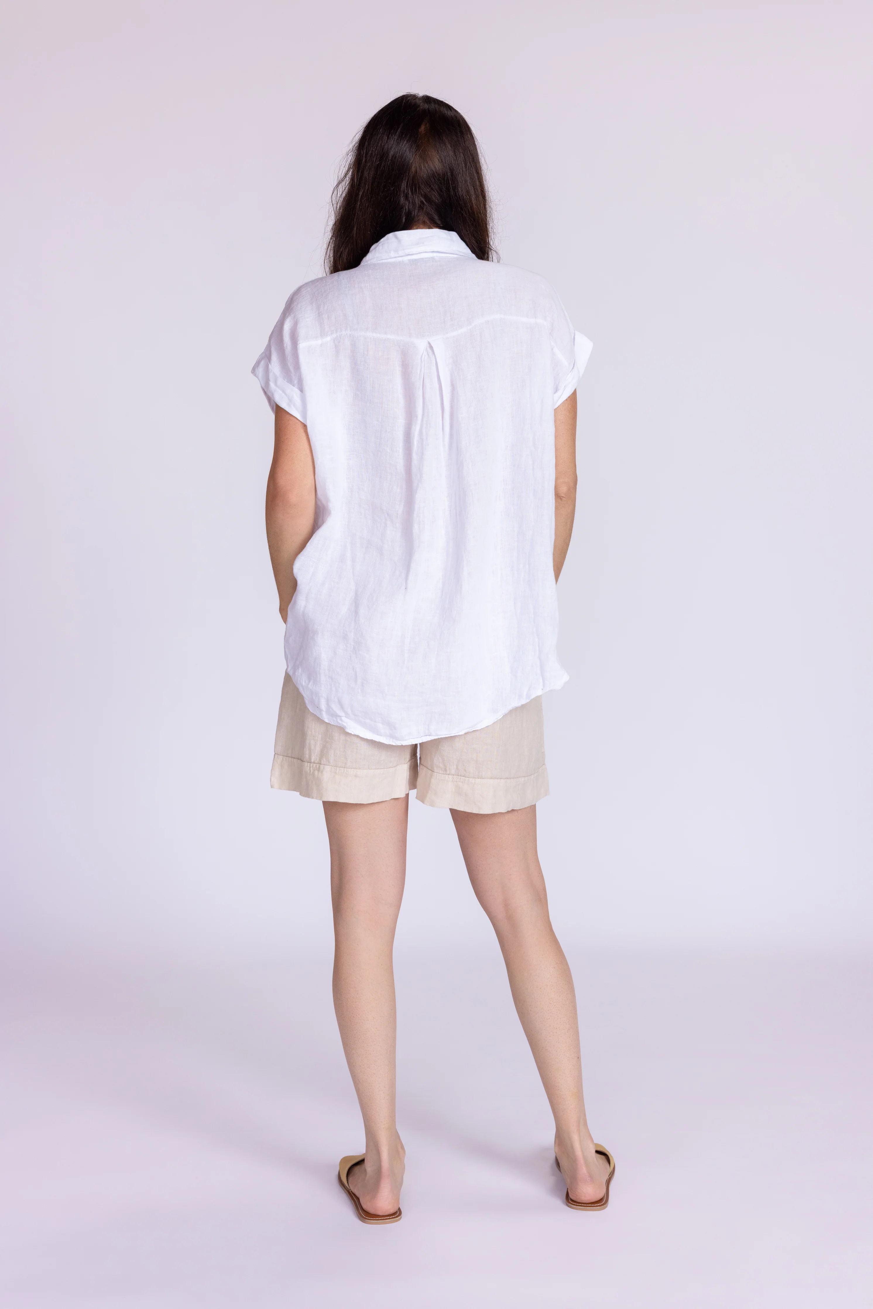 Short Sleeve Linen Top - Image 4