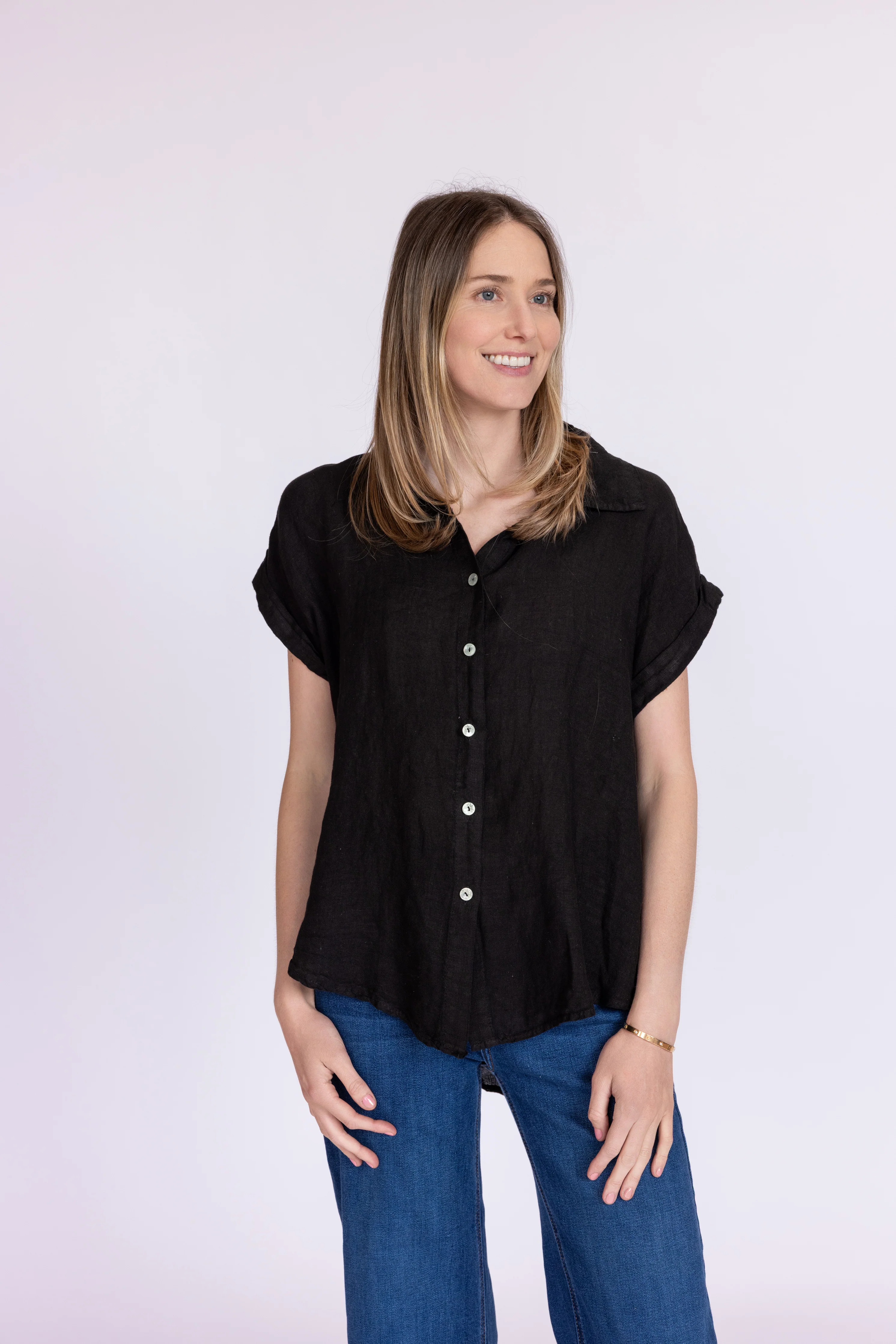 Short Sleeve Linen Top - Image 8