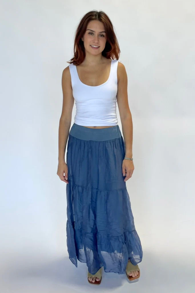 Talia Silk Skirt - Image 13