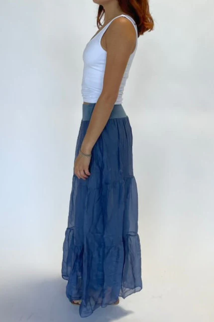 Talia Silk Skirt - Image 14