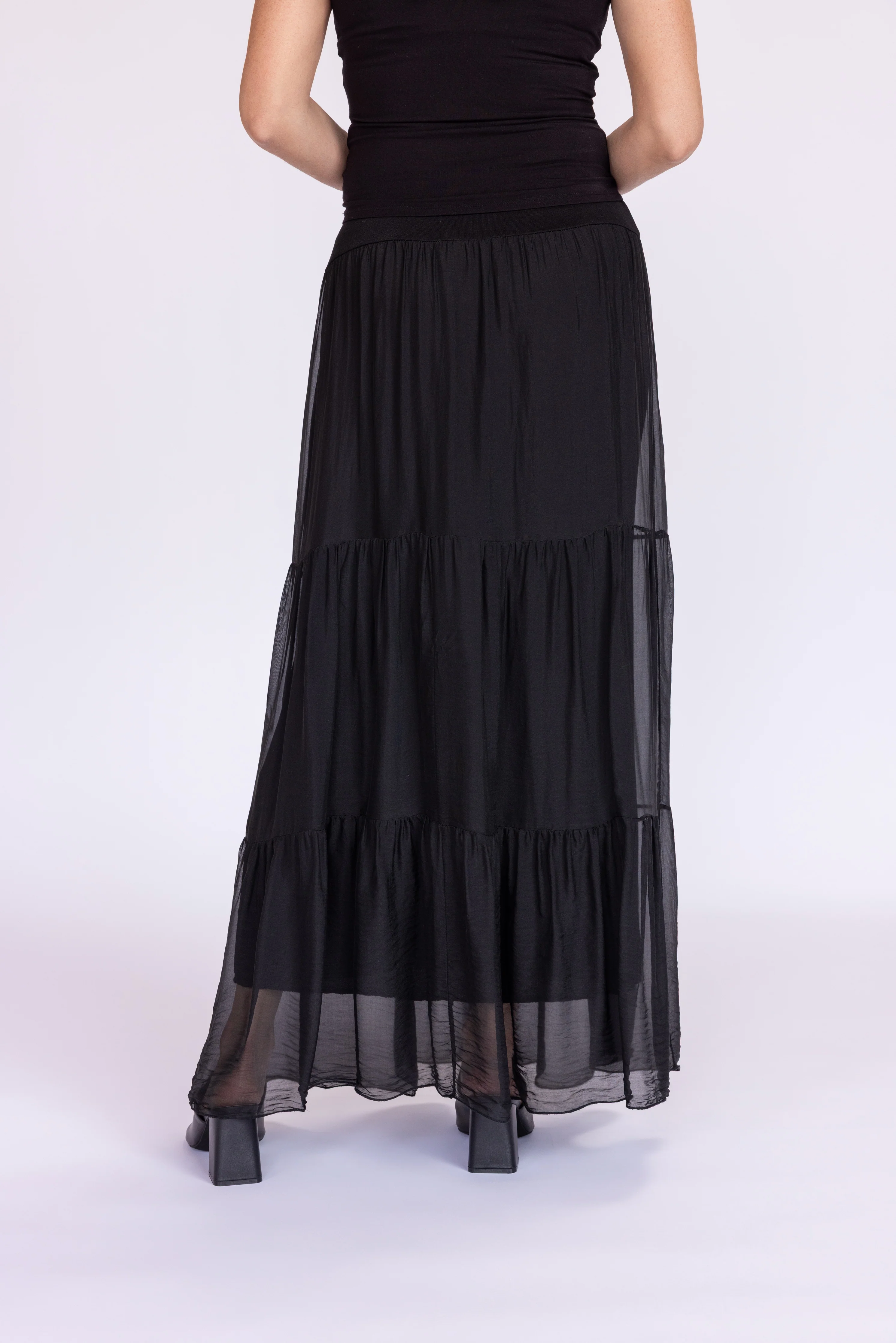 Talia Silk Skirt - Image 7
