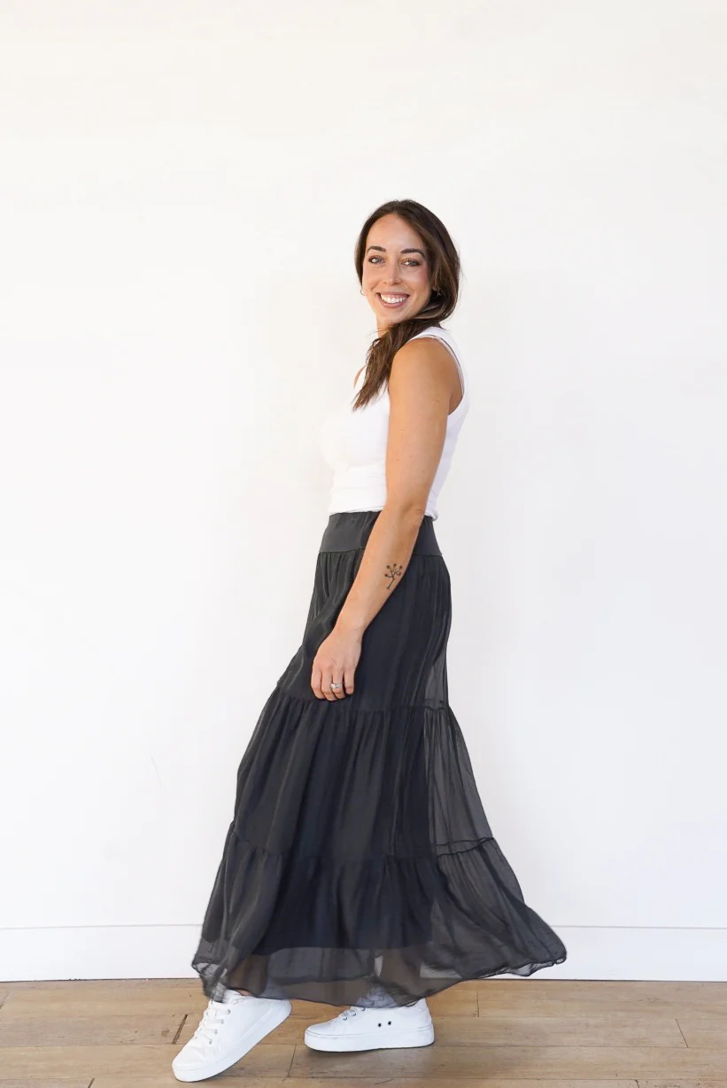 Talia Silk Skirt - Image 9