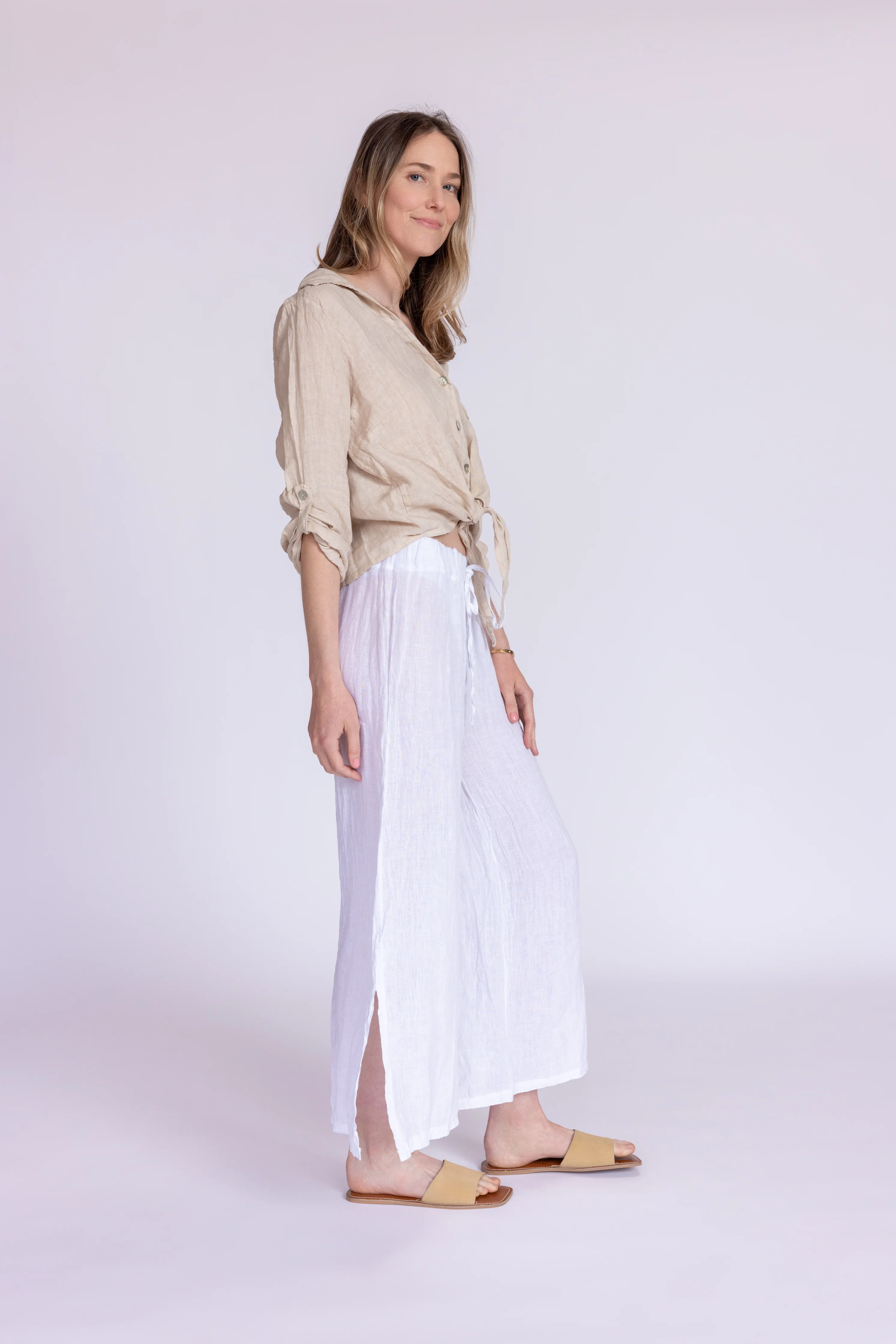 Florence Linen Tie Top - Image 10