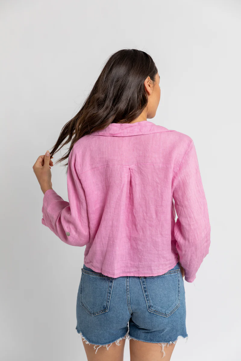 Florence Linen Tie Top - Image 19