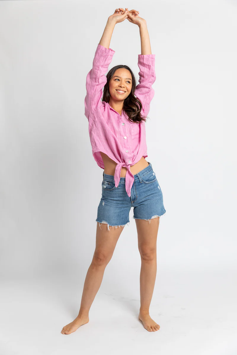 Florence Linen Tie Top - Image 21