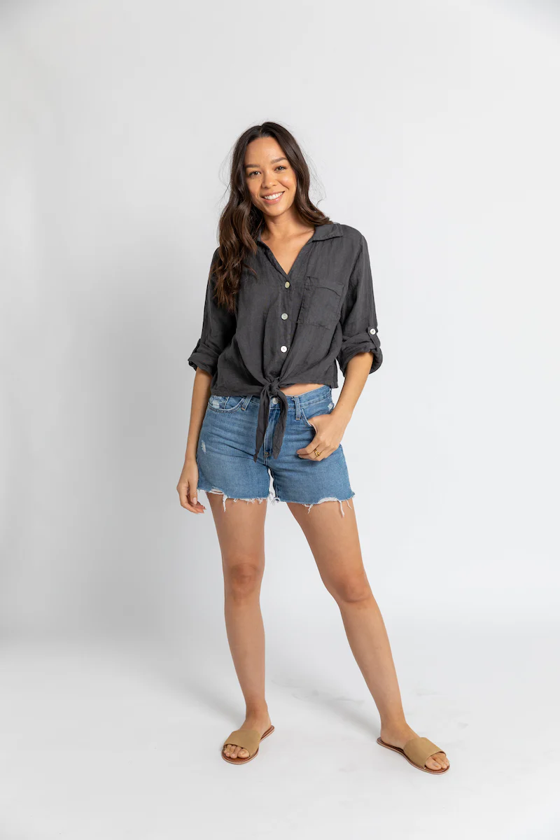 Florence Linen Tie Top - Image 23