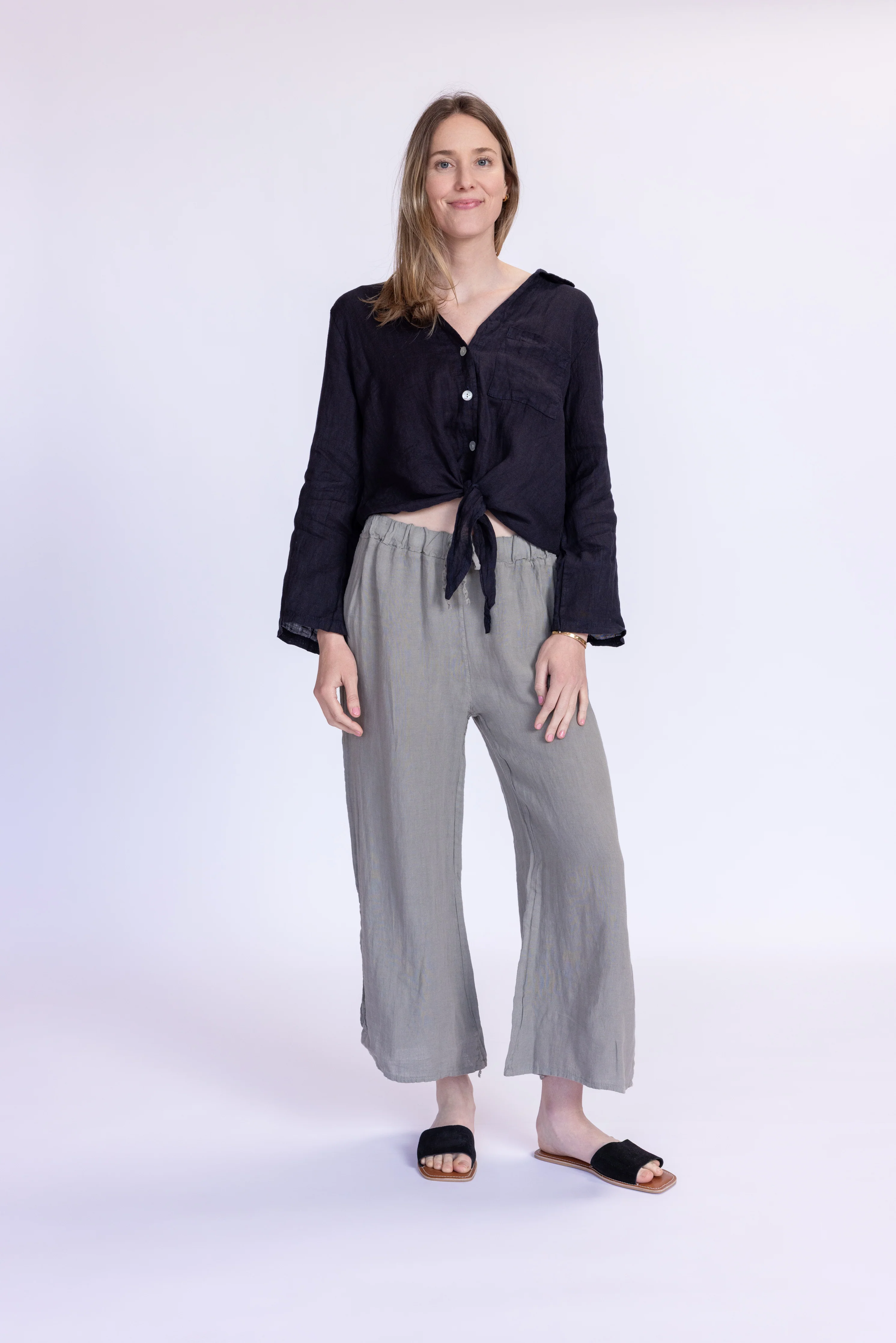 Florence Linen Tie Top - Image 6