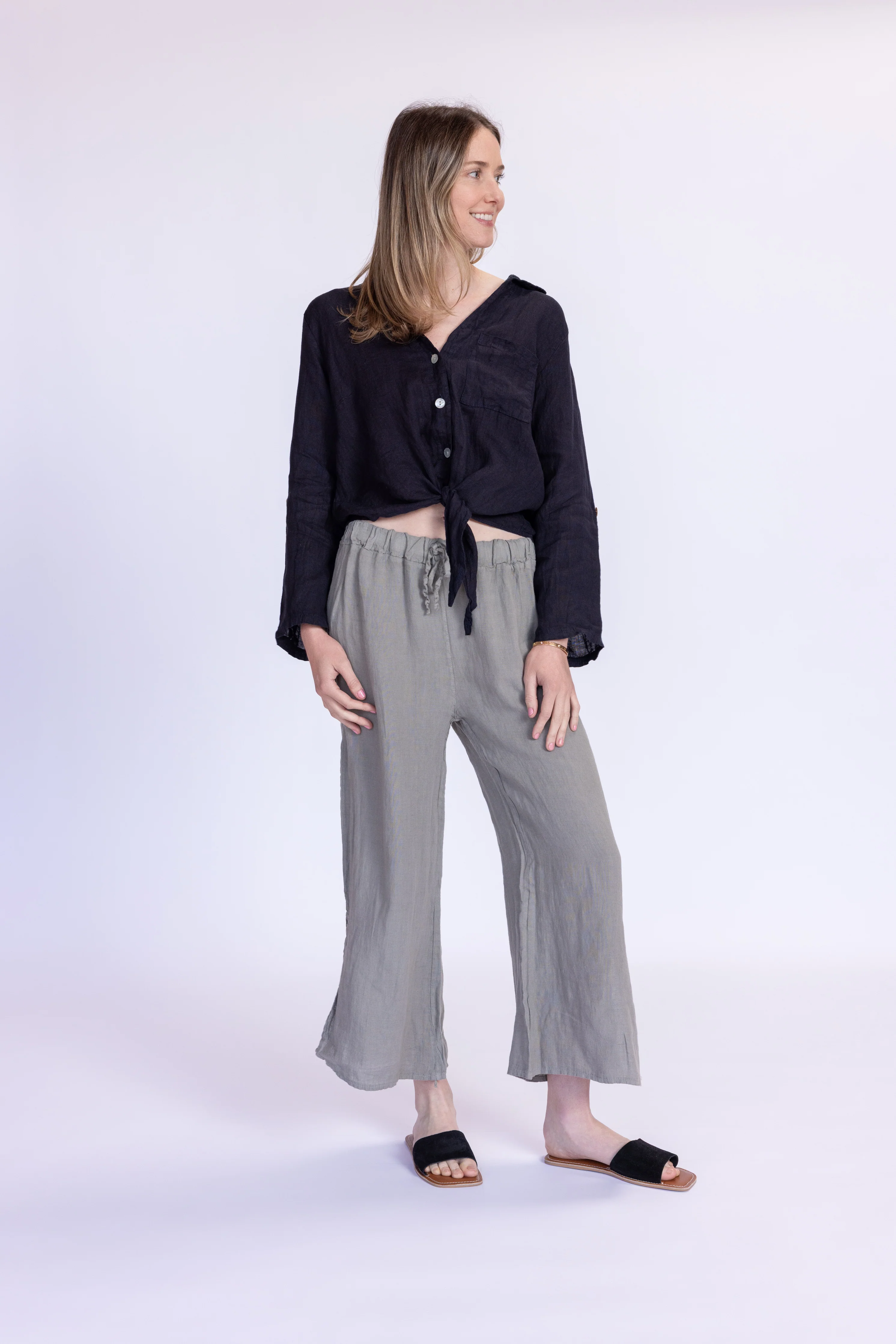 Florence Linen Tie Top - Image 7