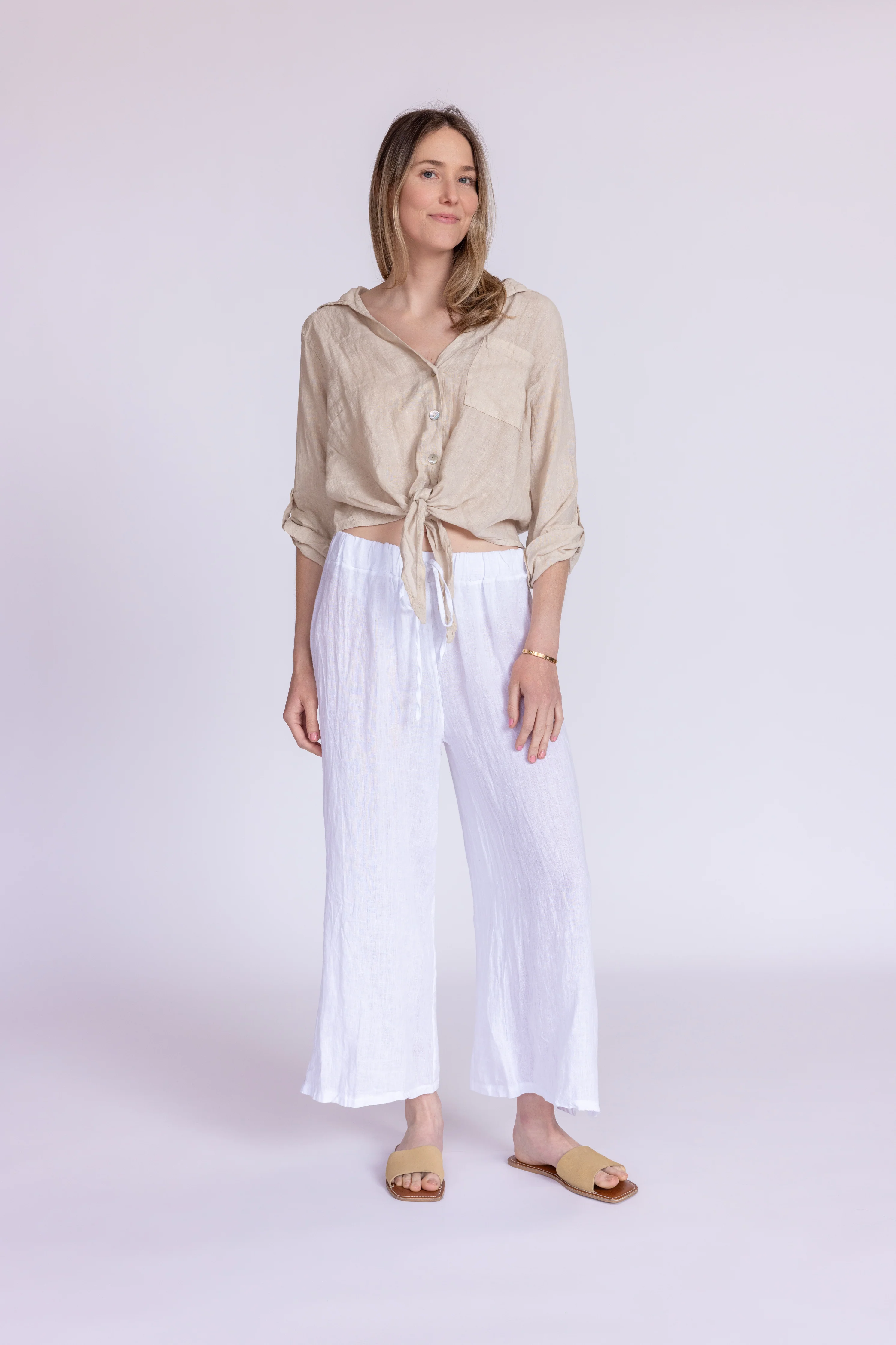 Florence Linen Tie Top - Image 9