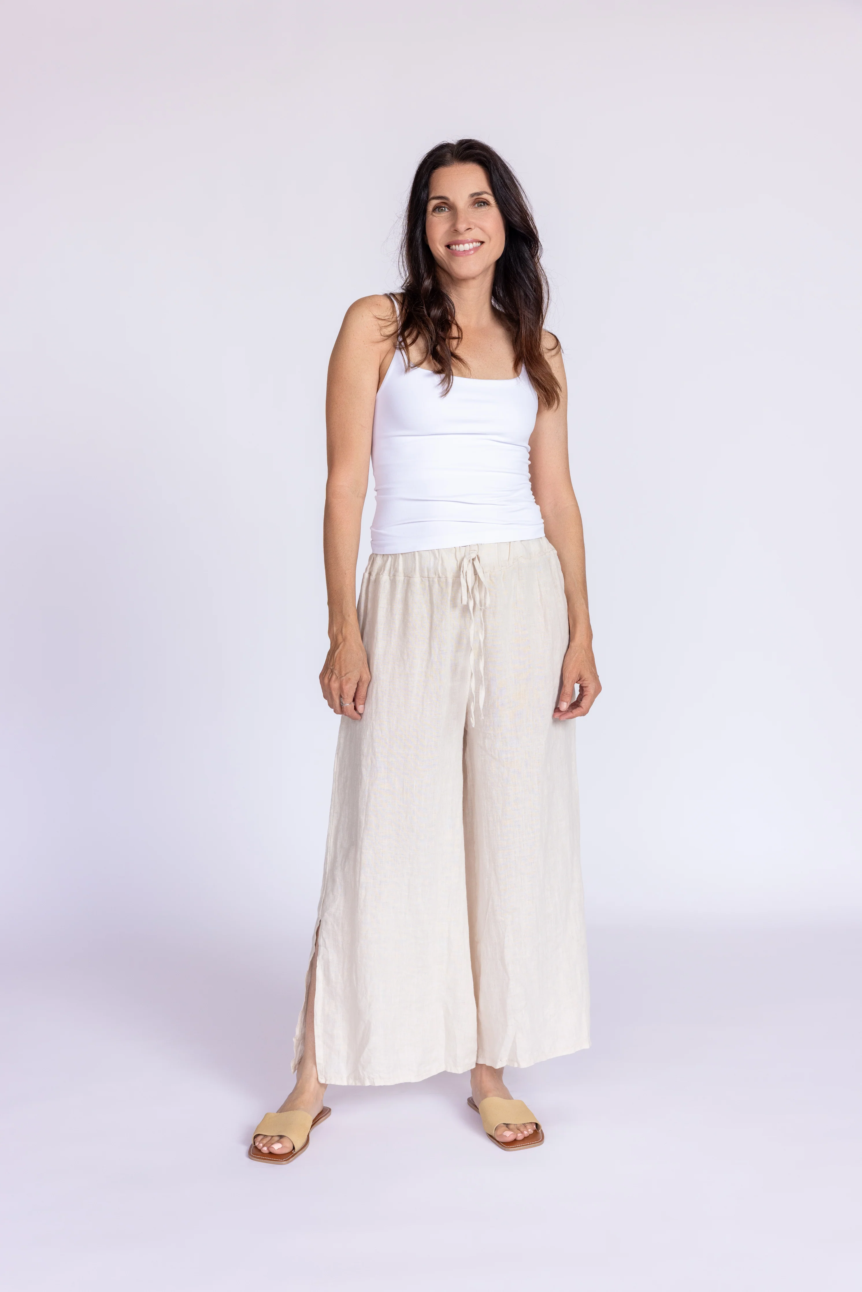 Wide Leg Linen Pants - Image 11