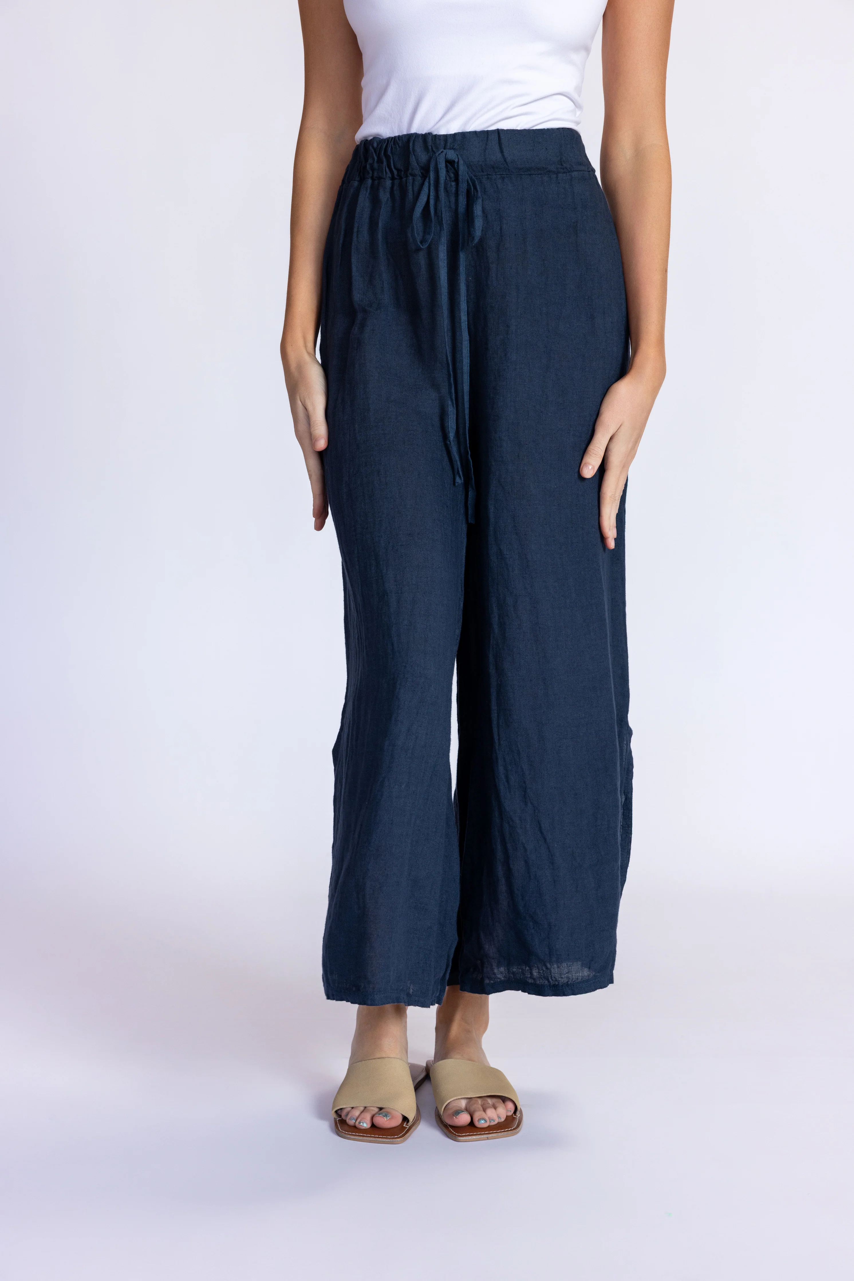 Wide Leg Linen Pants - Image 13