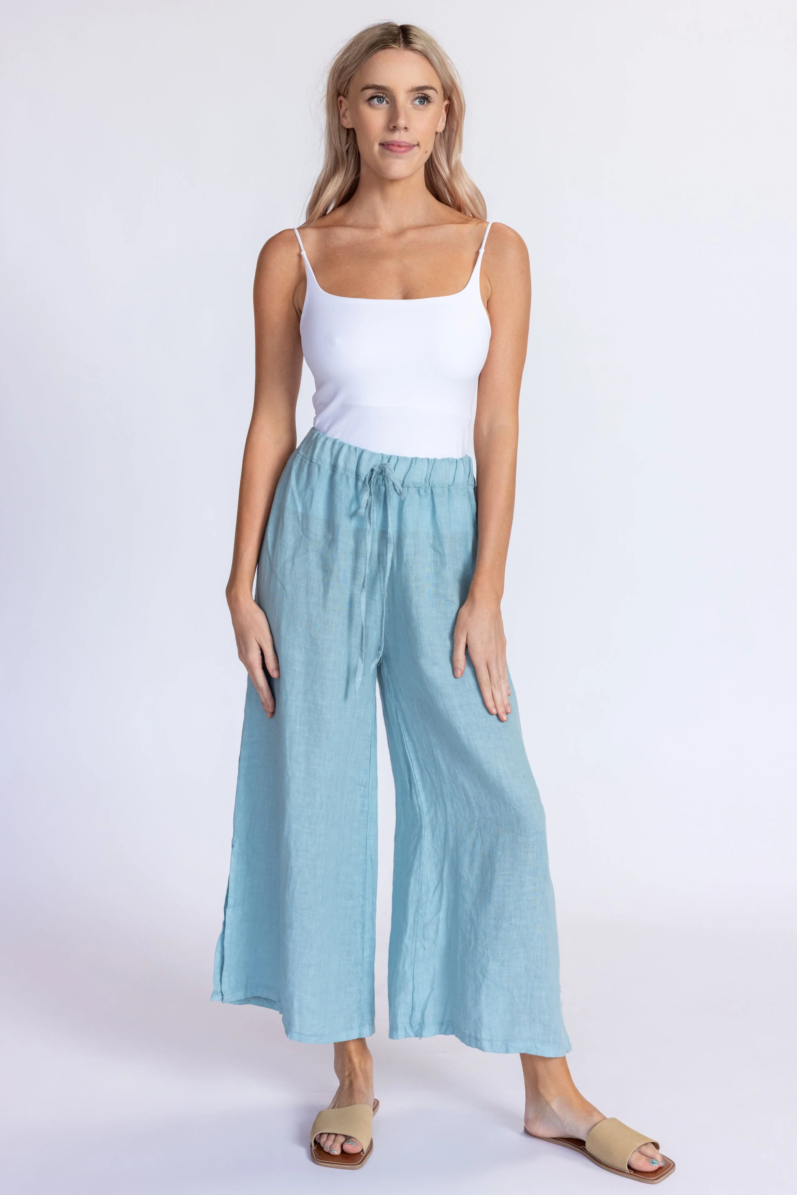 Wide Leg Linen Pants - Image 17
