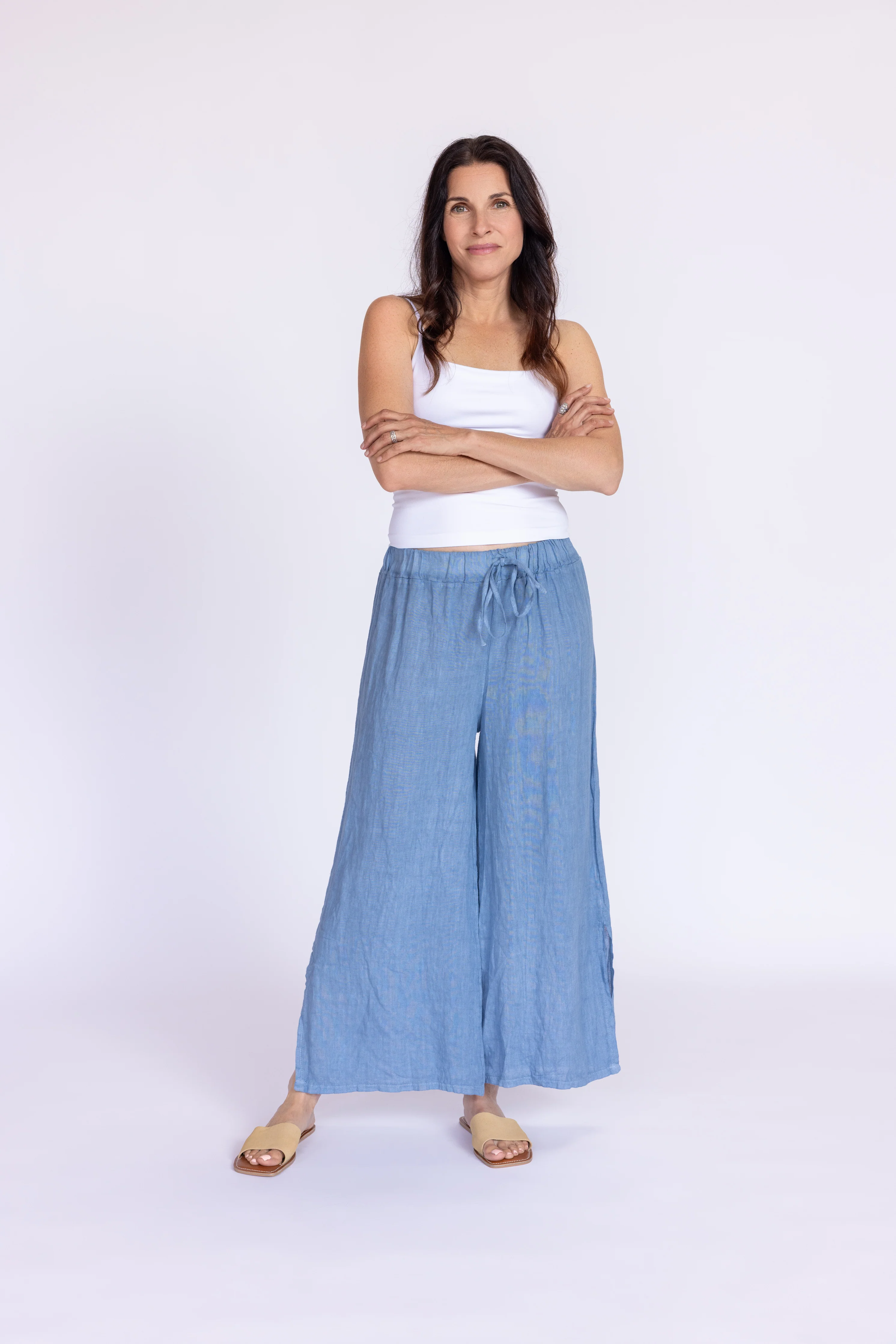 Wide Leg Linen Pants - Image 19
