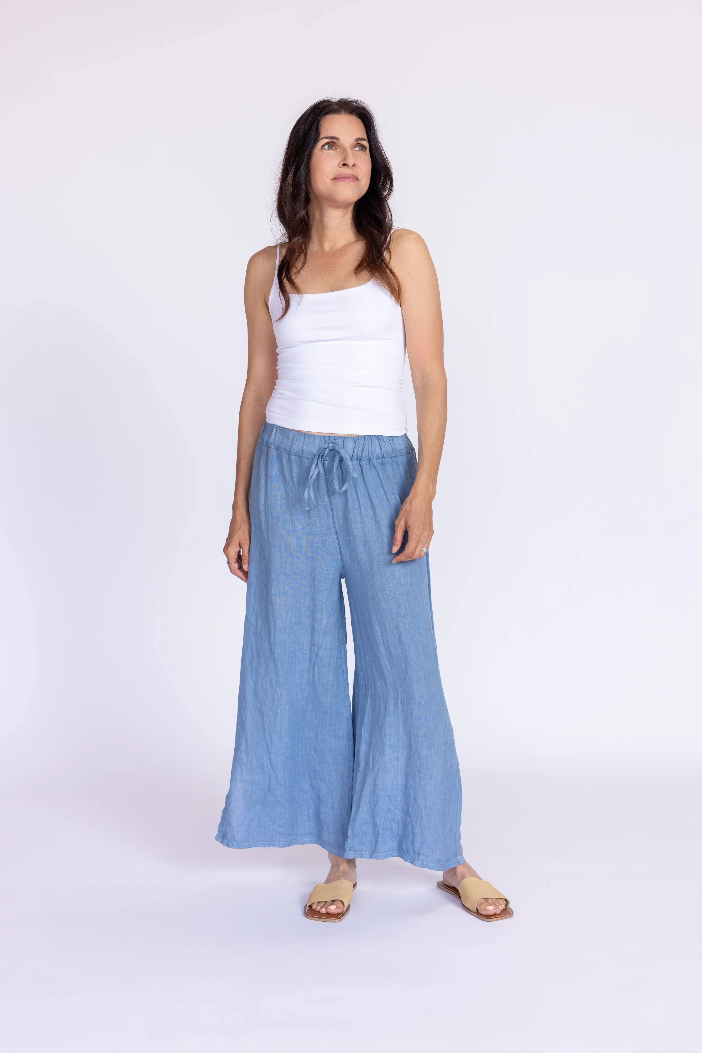 Wide Leg Linen Pants - Image 20