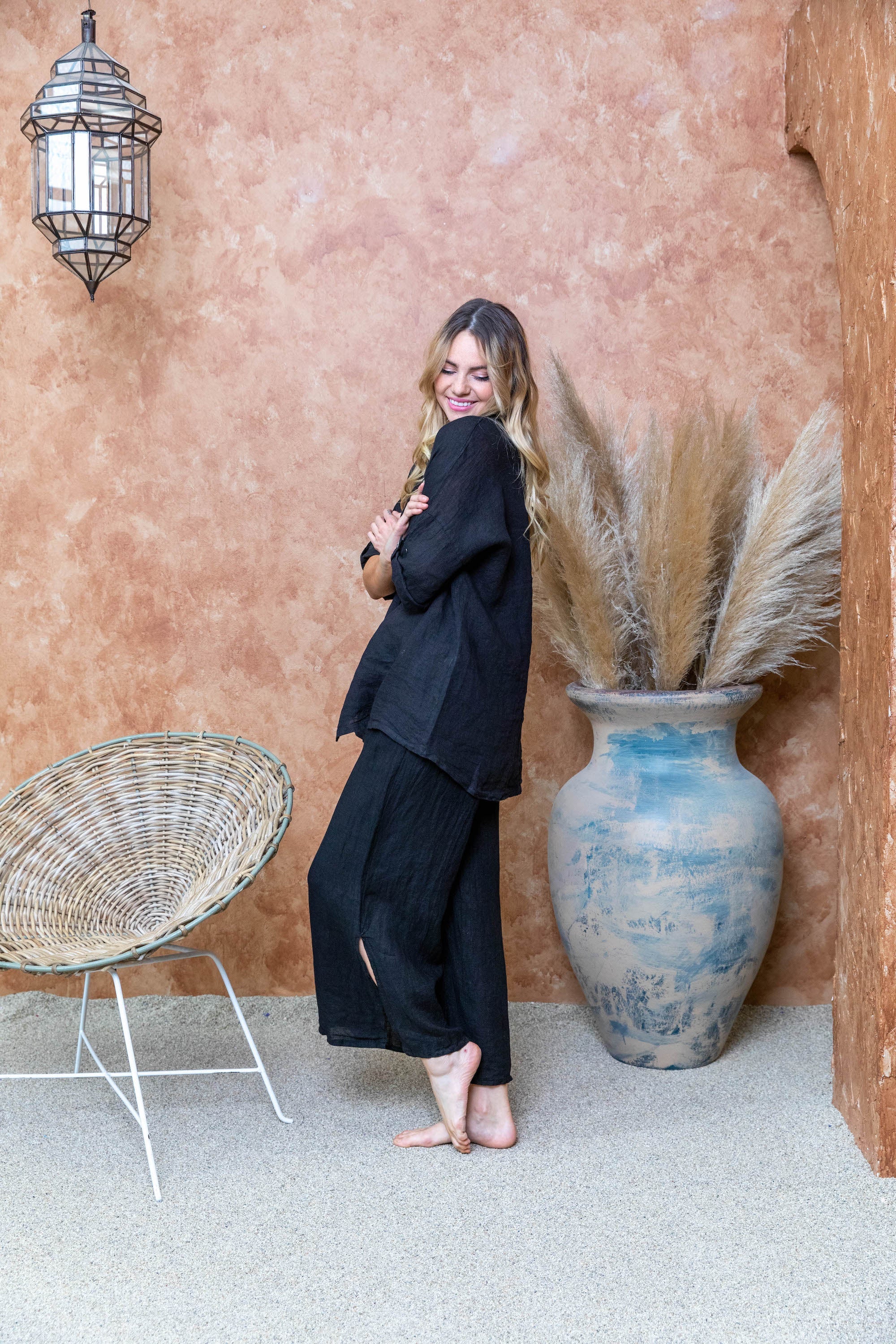 Wide Leg Linen Pants - Image 22