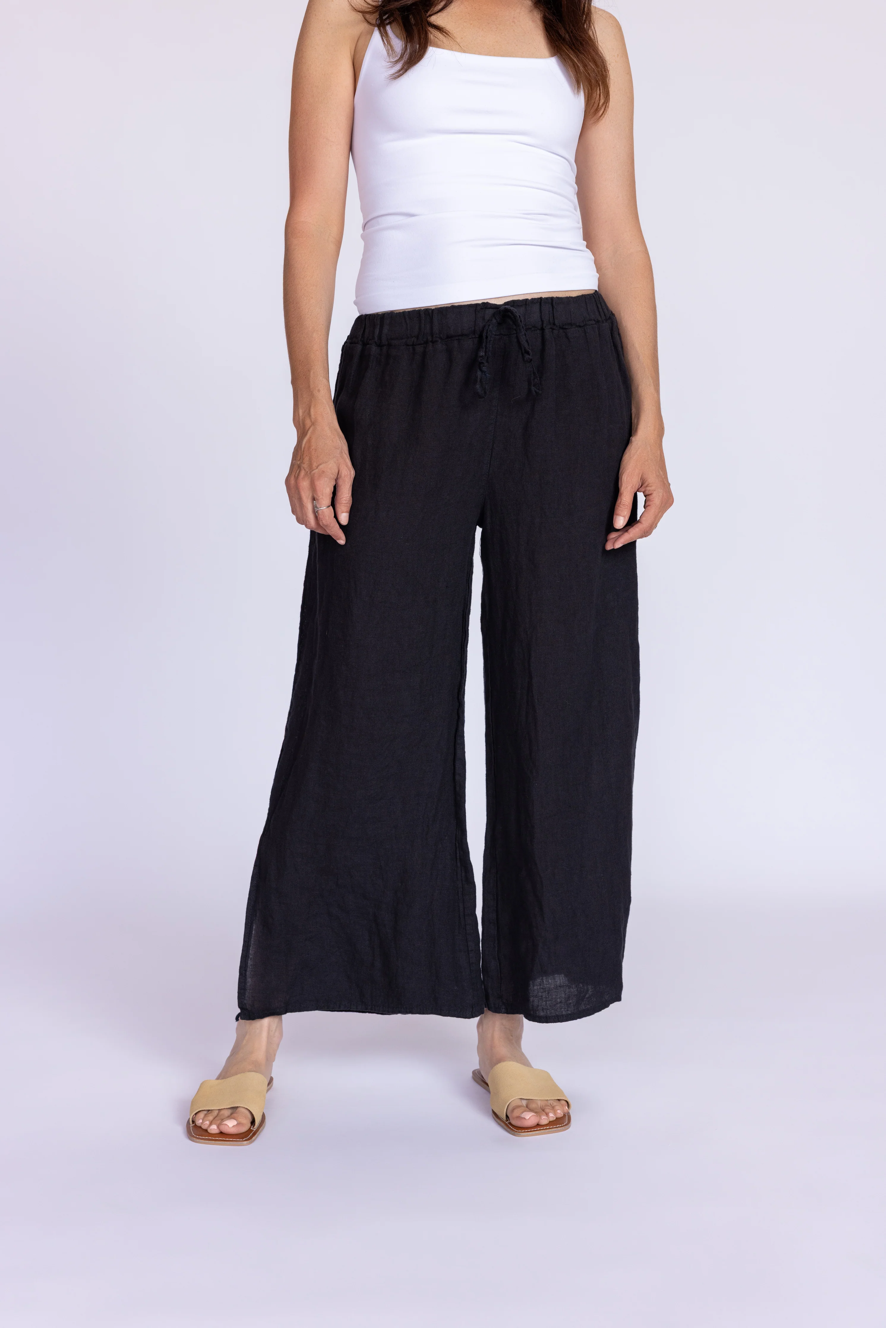 Wide Leg Linen Pants - Image 6