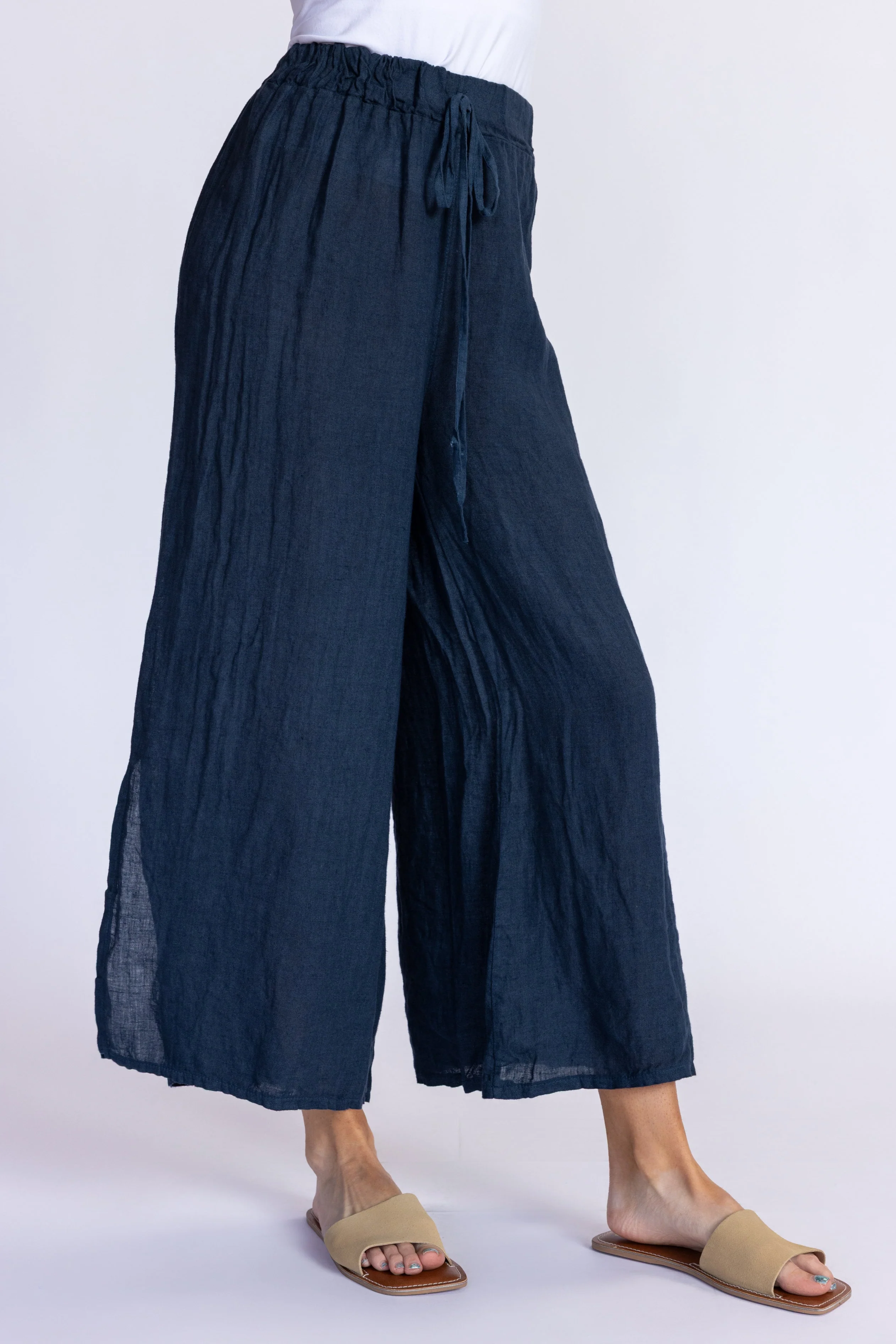 Wide Leg Linen Pants - Image 9