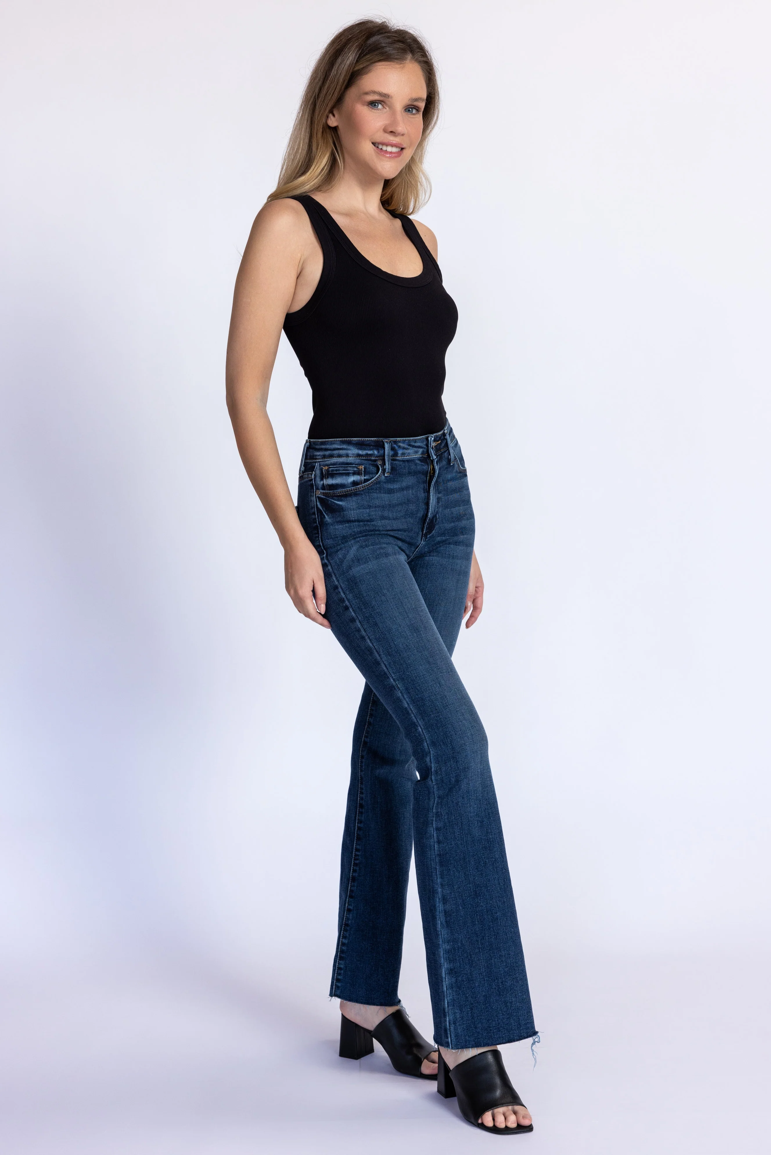 Scissor Cut Flare Jeans - Image 3