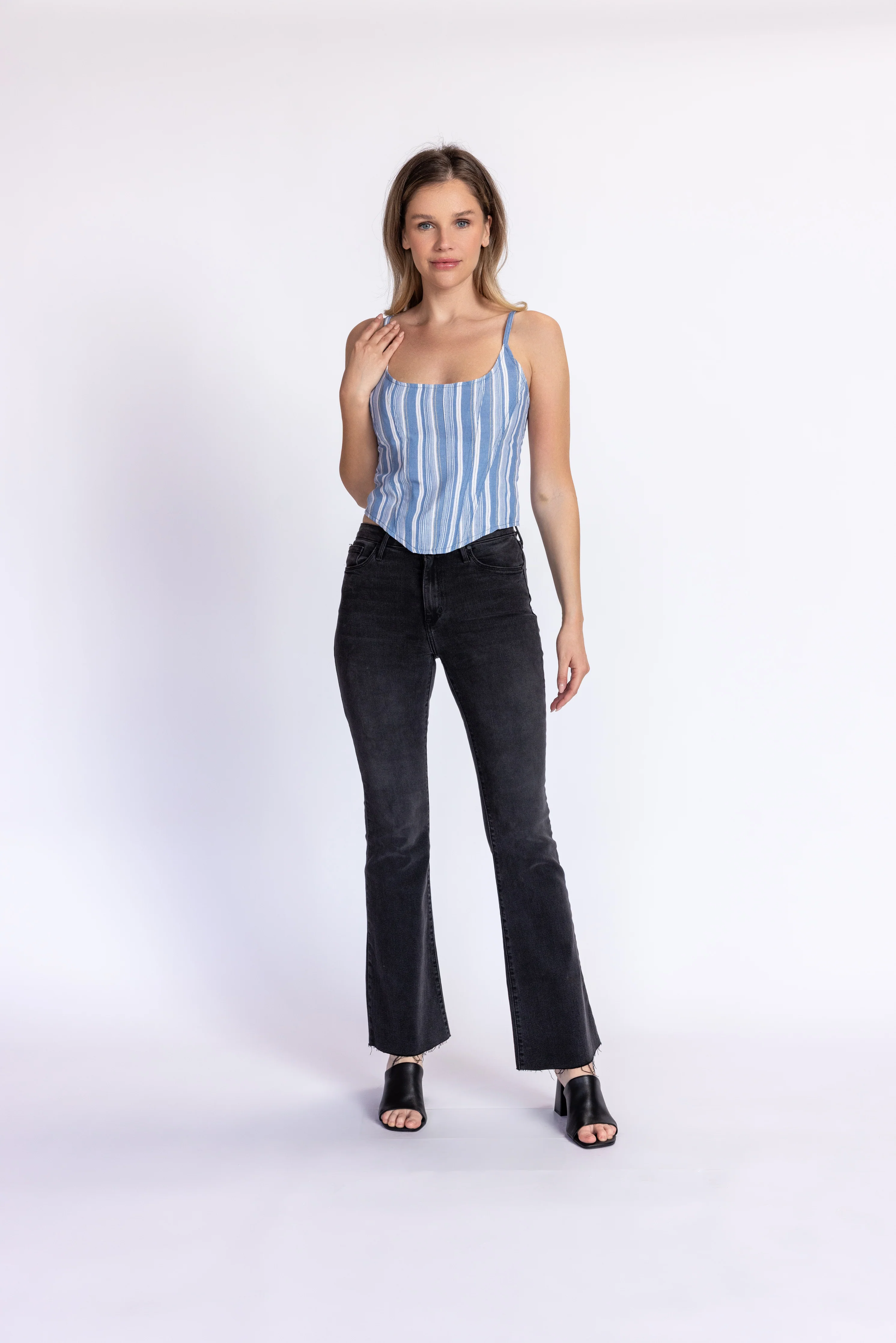 Scissor Cut Flare Jeans - Image 8