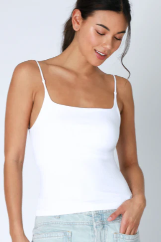 Solid Spaghetti Strap Tank - Image 3