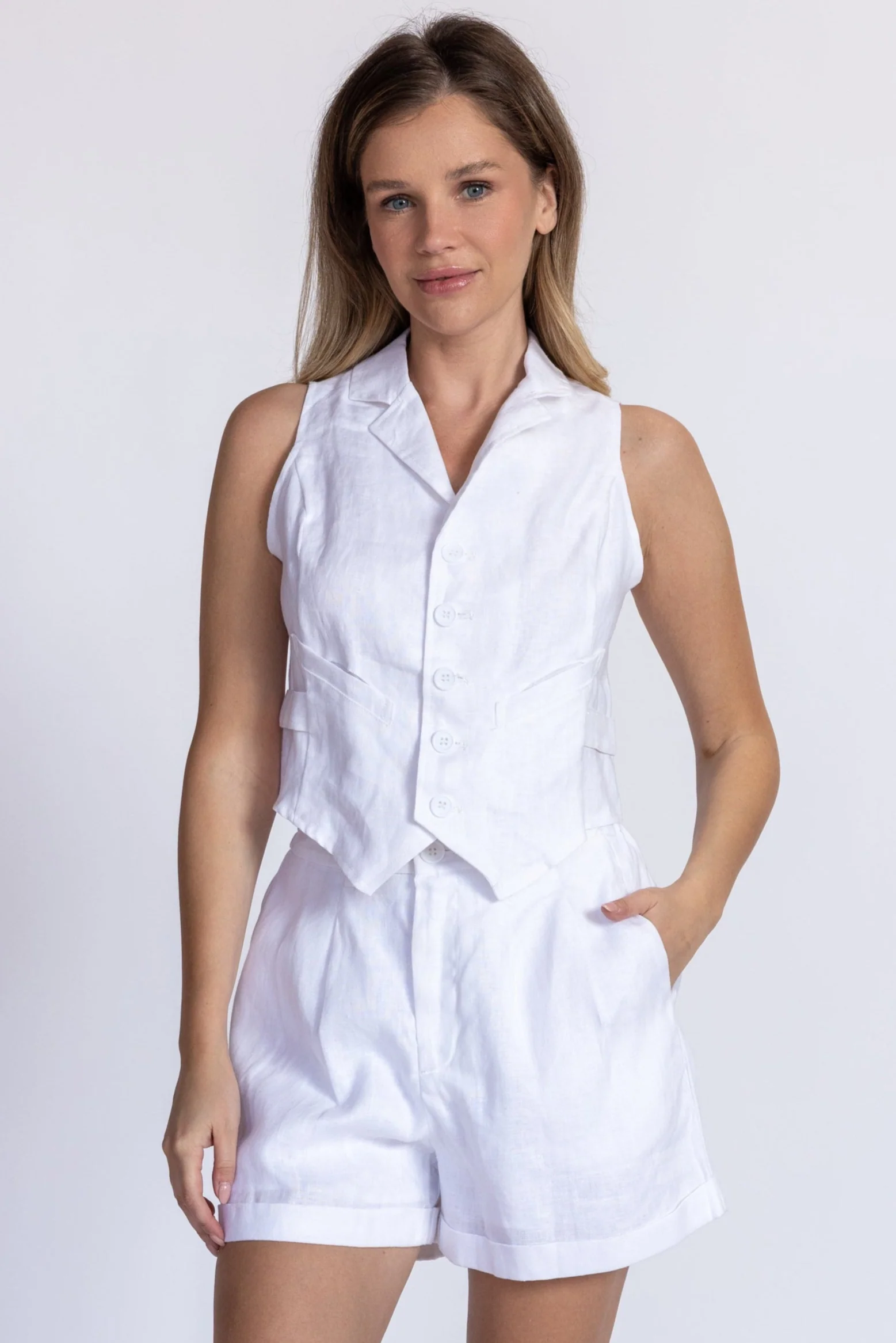 Sydney Linen Vest - Image 5