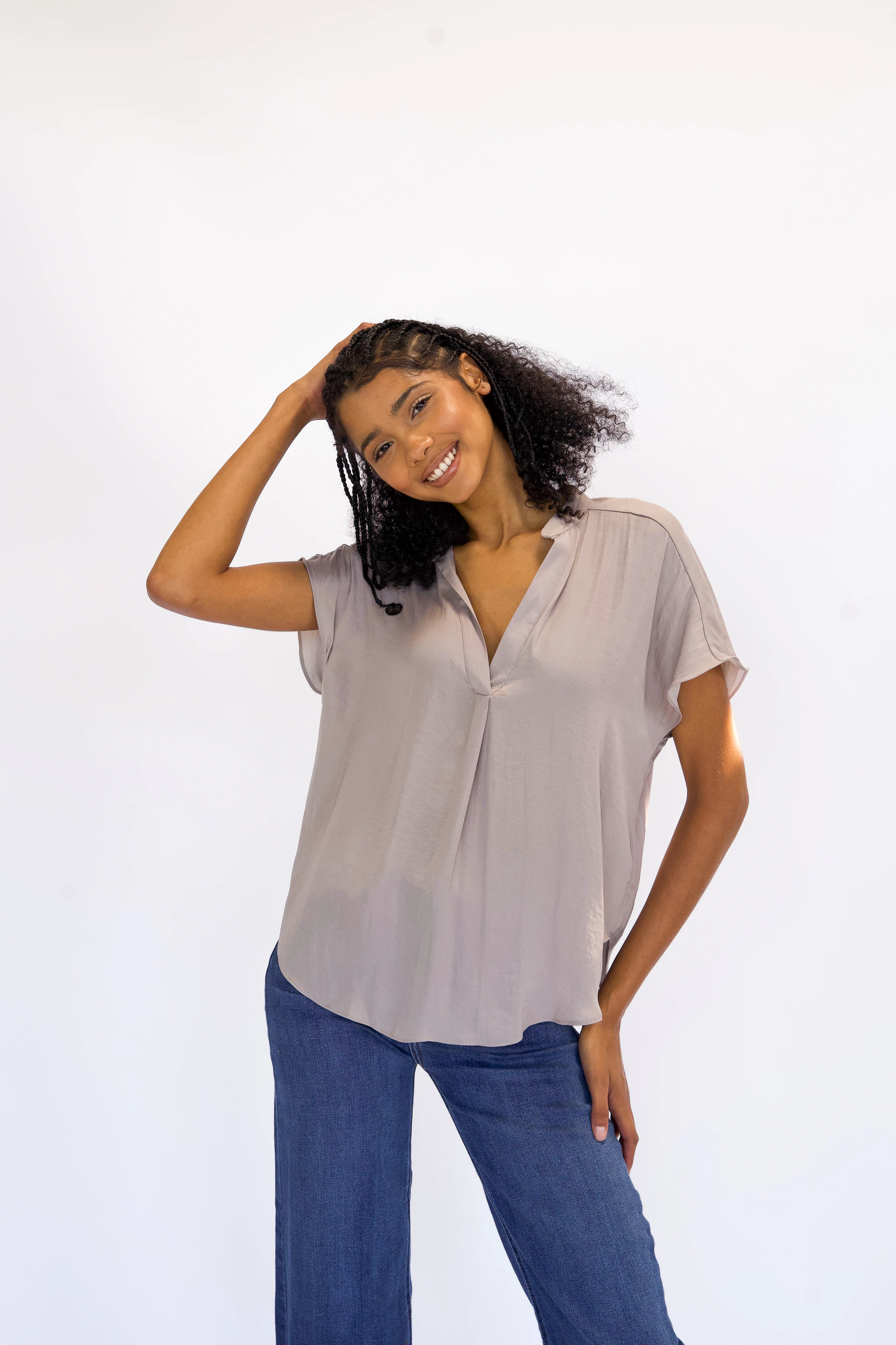 Everyday V-Neck Blouse - Image 12