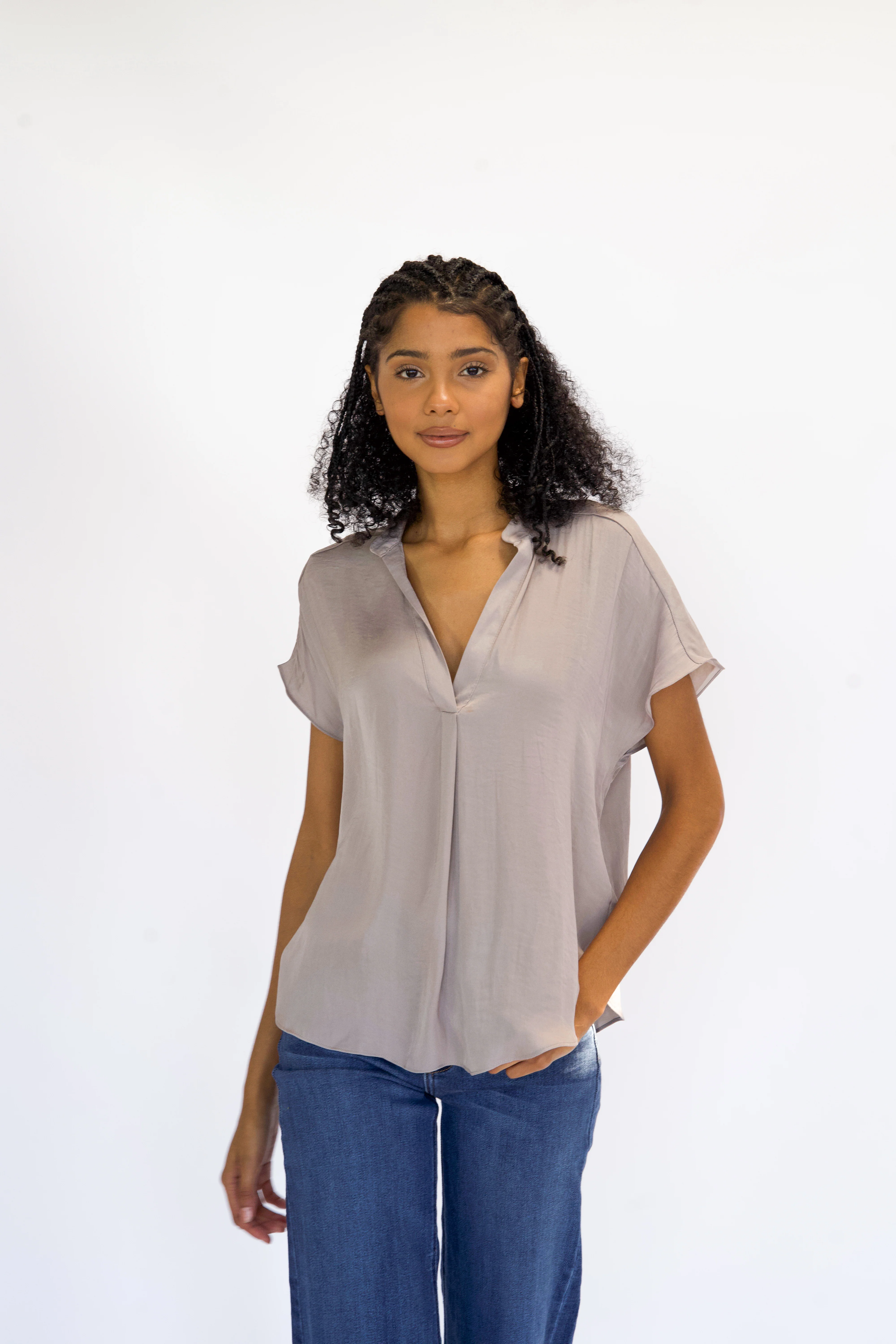 Everyday V-Neck Blouse - Image 13