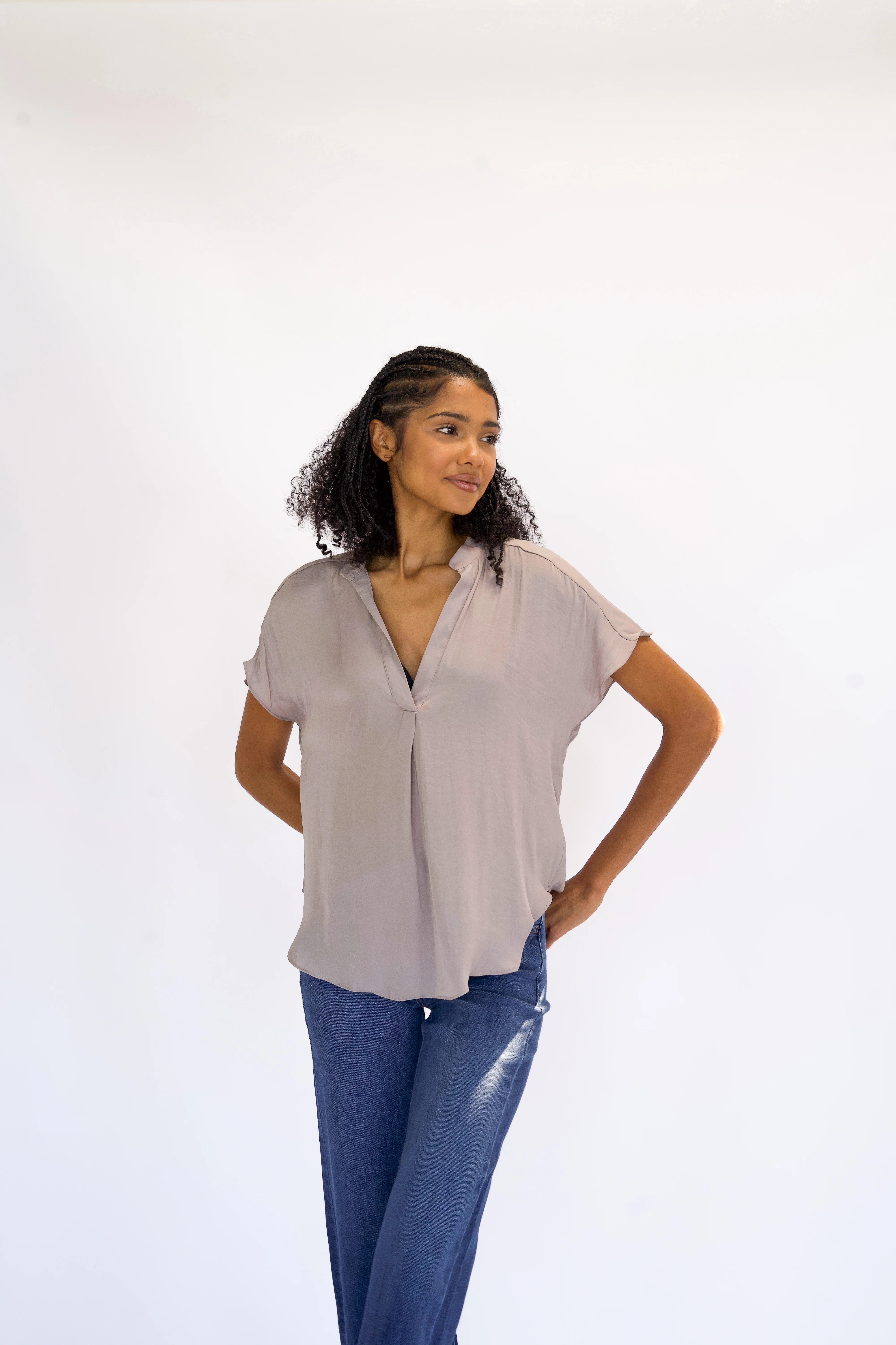 Everyday V-Neck Blouse - Image 14