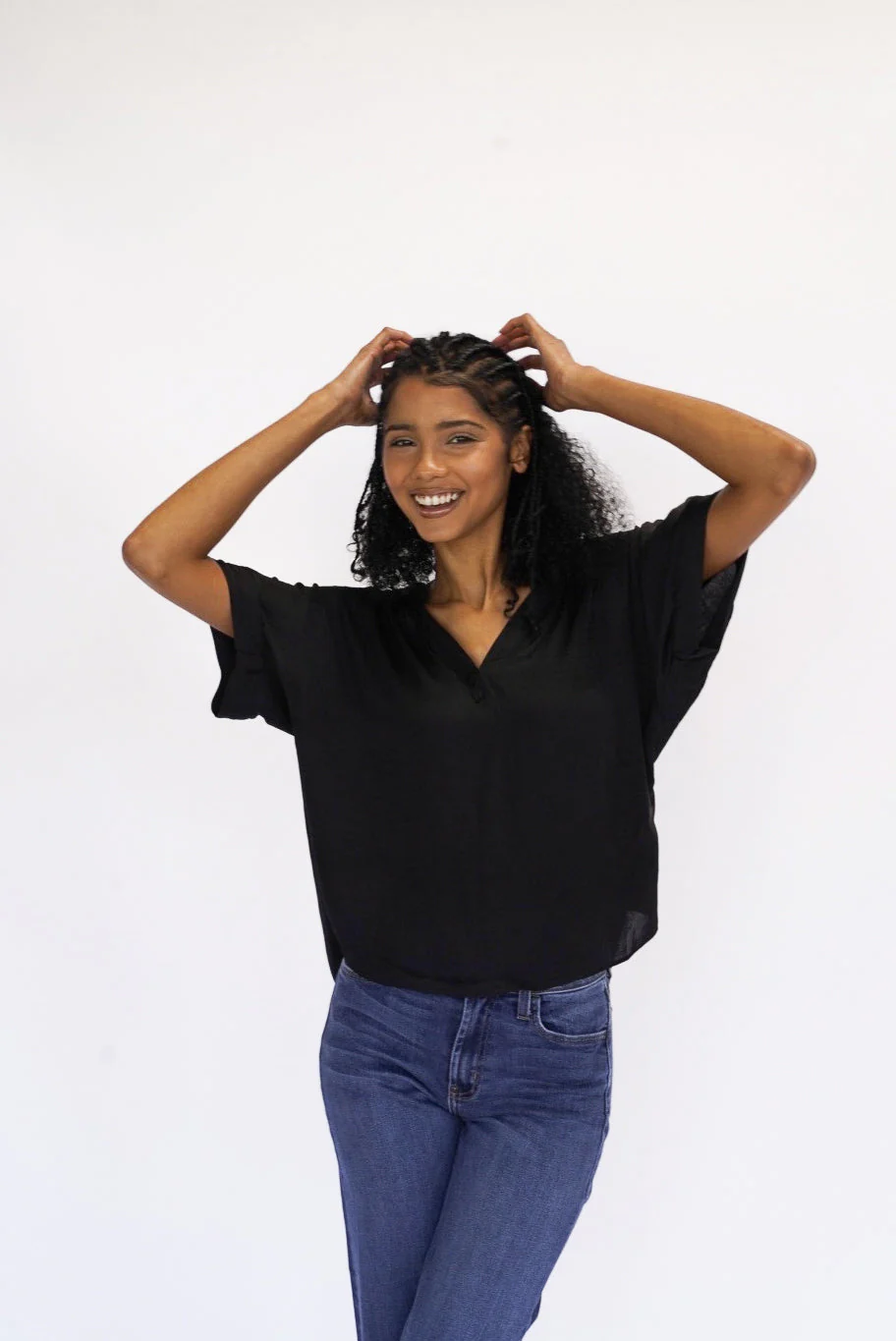 Everyday V-Neck Blouse - Image 16