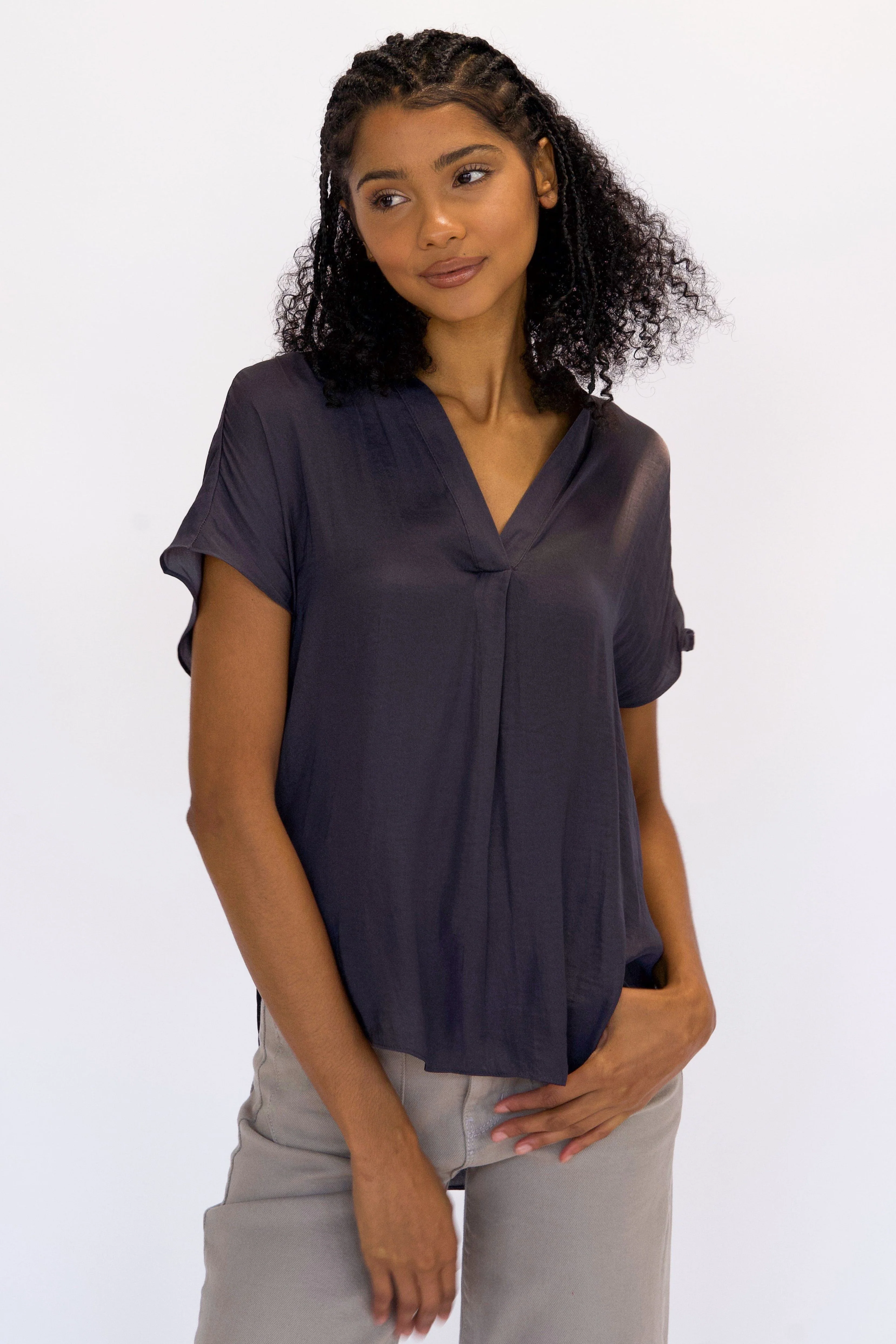 Everyday V-Neck Blouse - Image 5