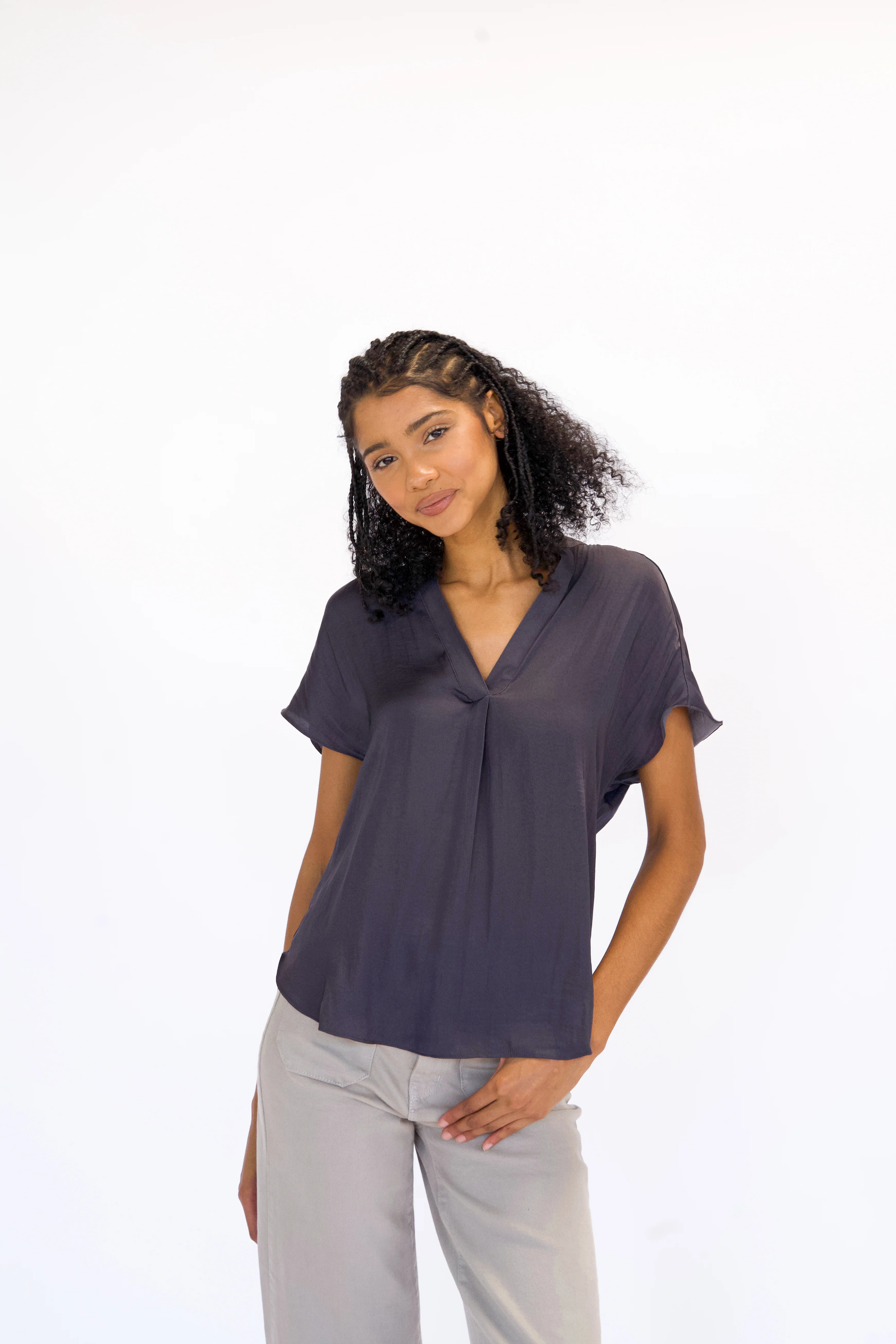 Everyday V-Neck Blouse - Image 7