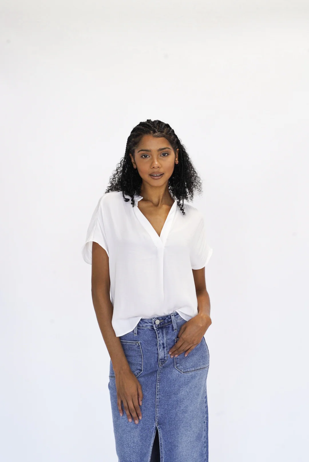 Everyday V-Neck Blouse - Image 9